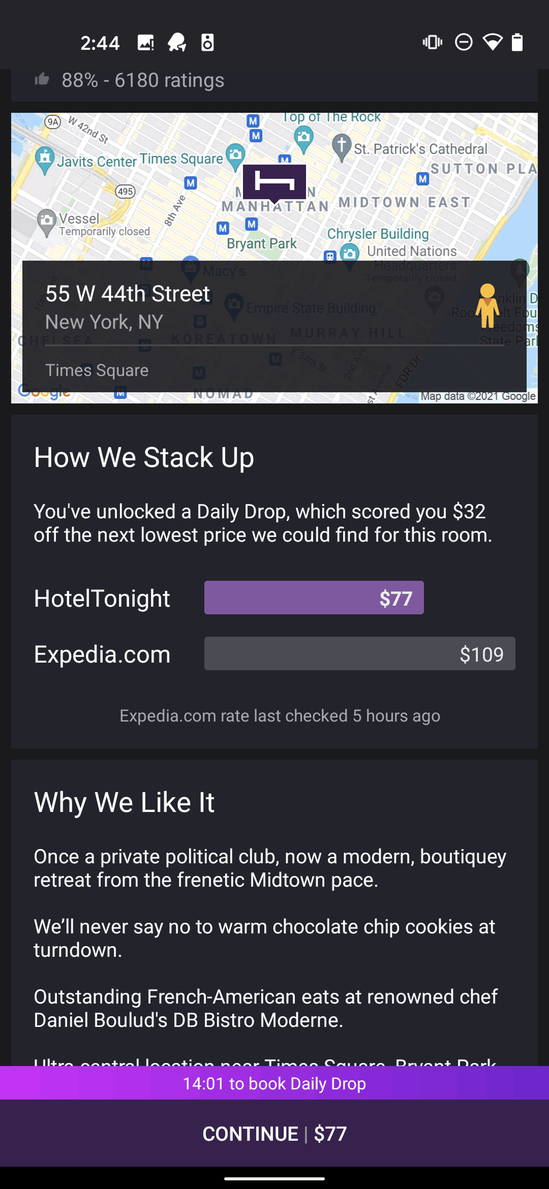 HotelTonight Android Travel & Transportation interface screenshot 23