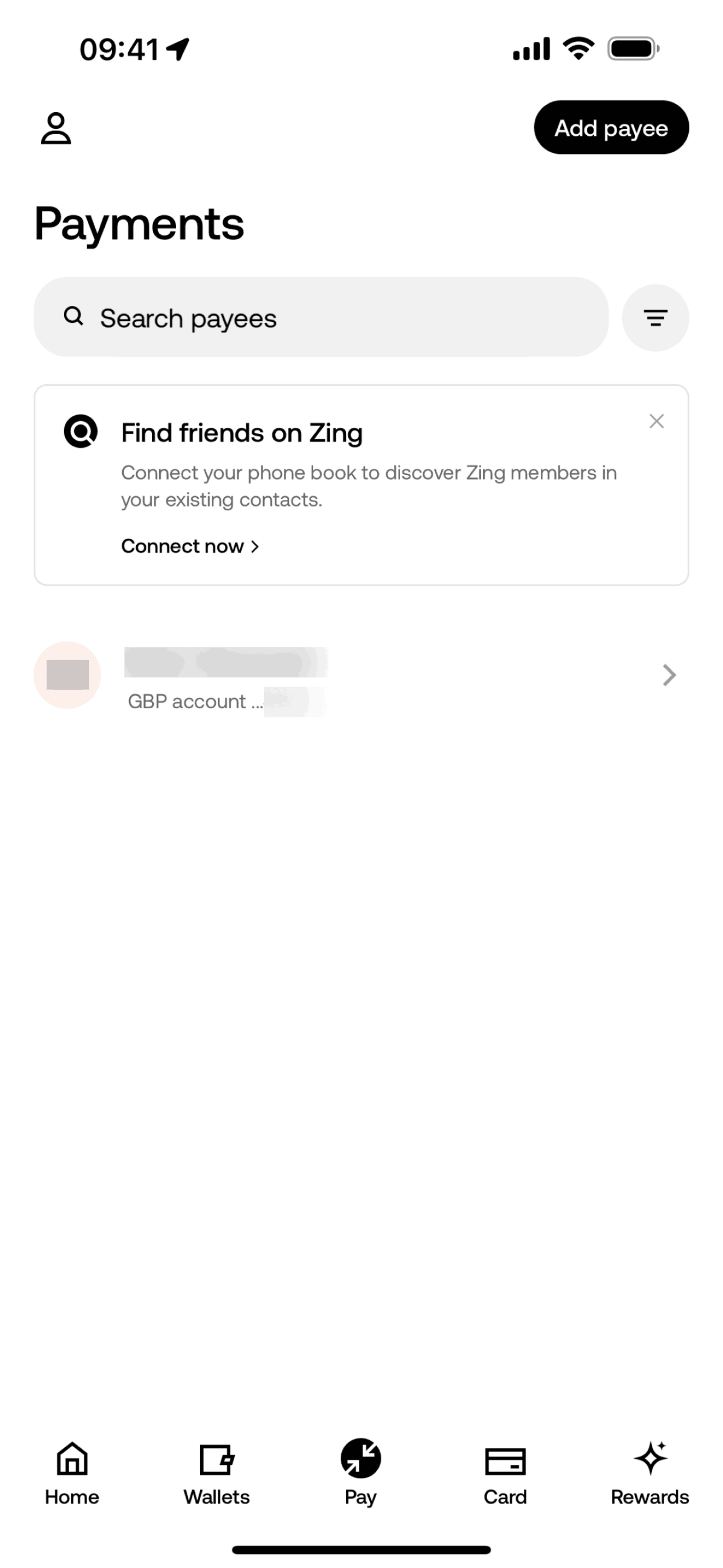 Zing iOS Finance interface screenshot 8