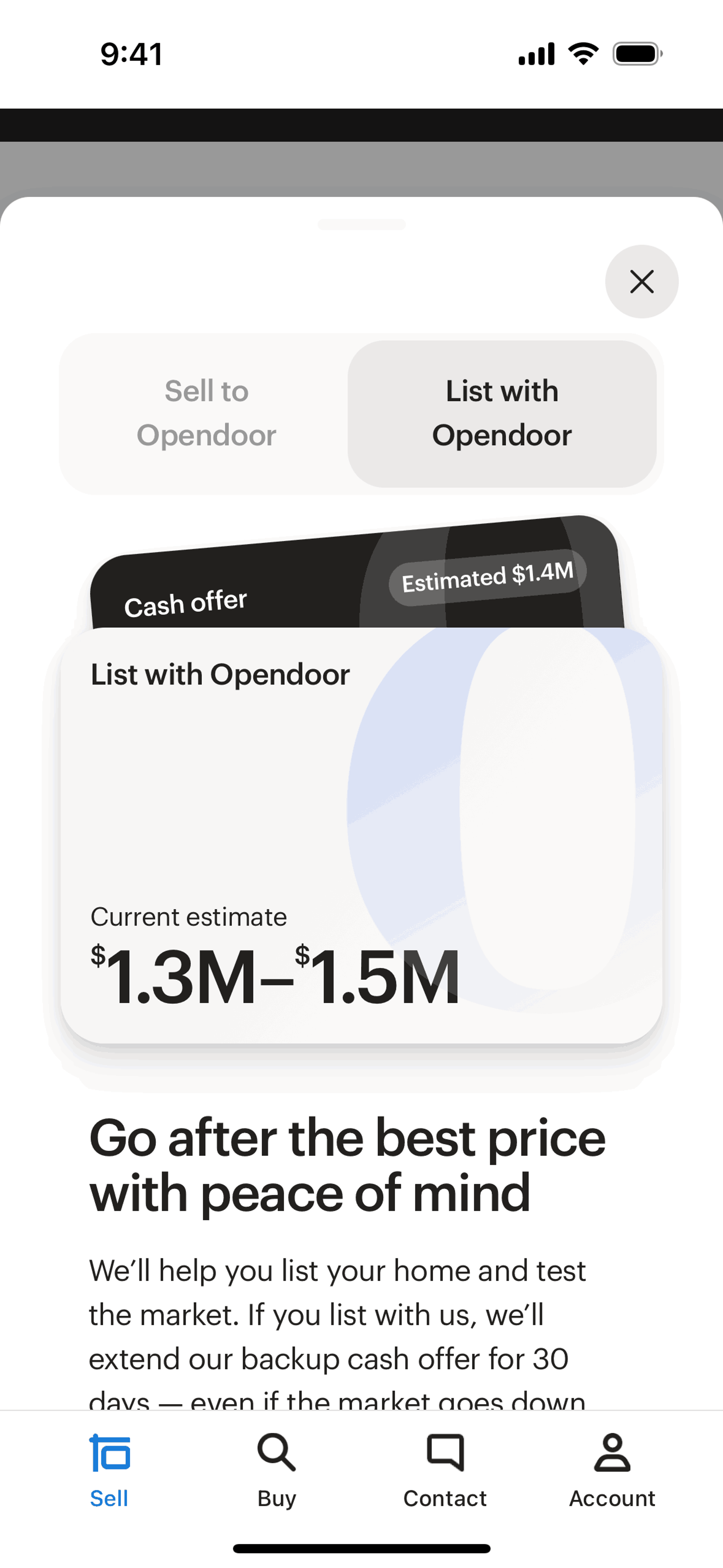 Opendoor iOS Real Estate interface screenshot 5