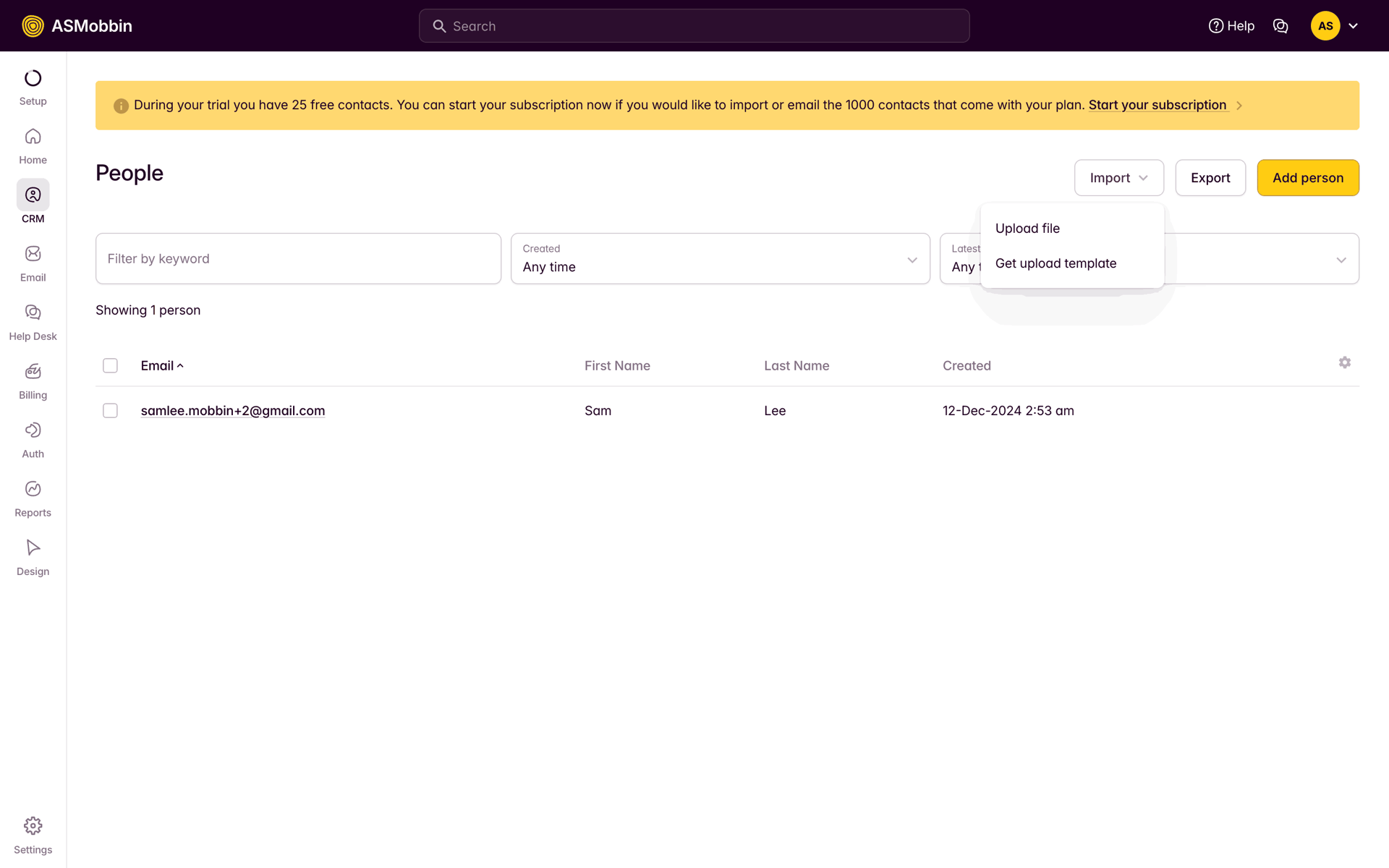 Outseta Web Business interface screenshot 12