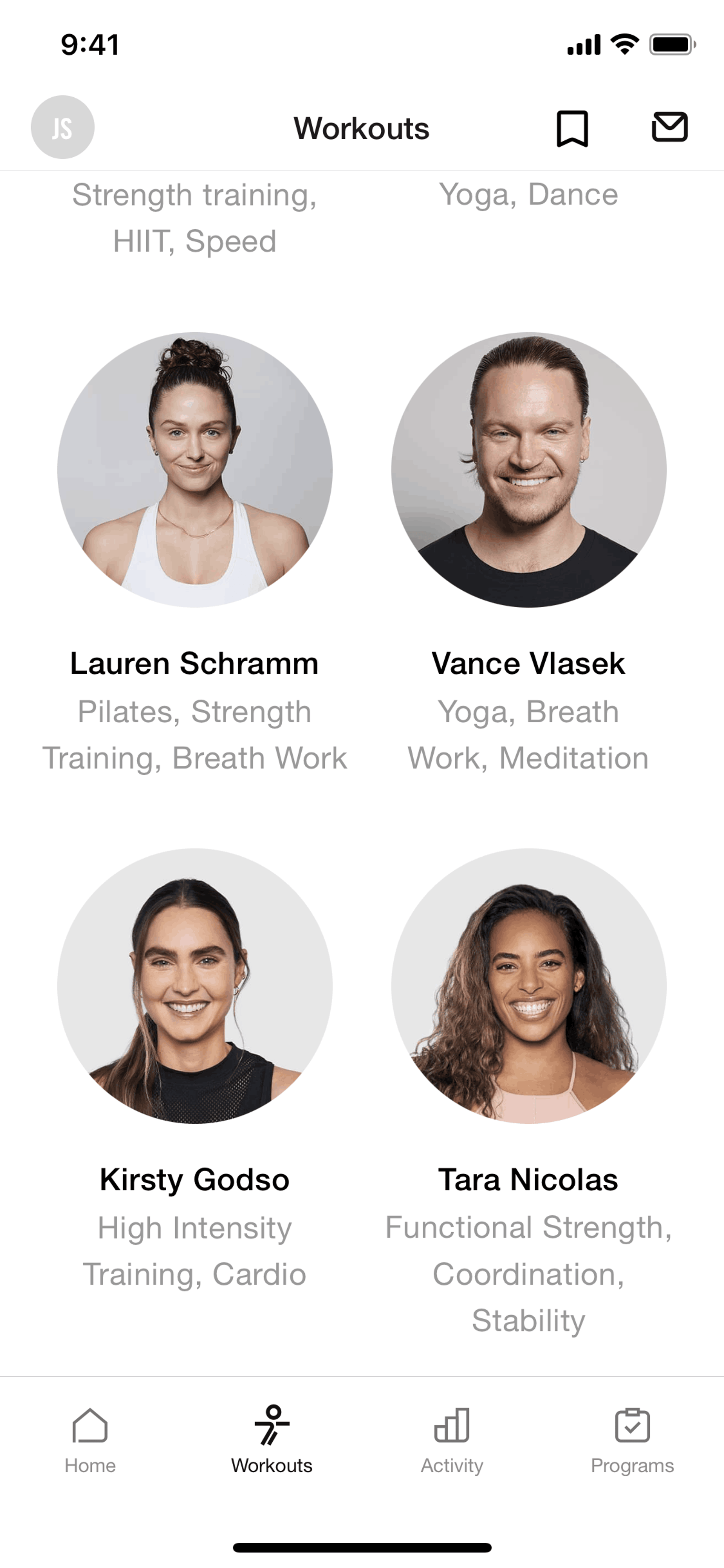 Nike Training Club iOS Health & Fitness interface screenshot 18