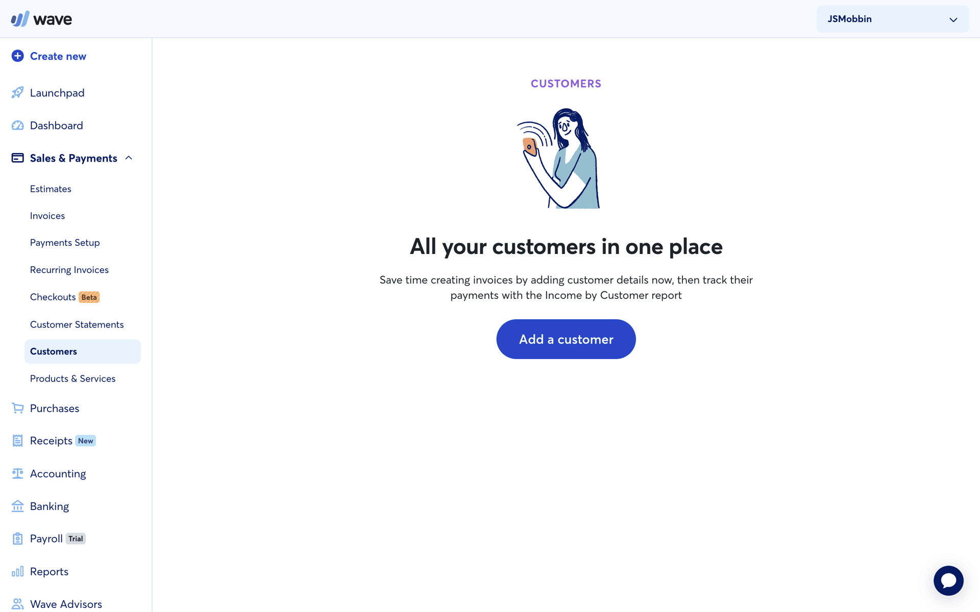 Wave Web Business interface screenshot 21