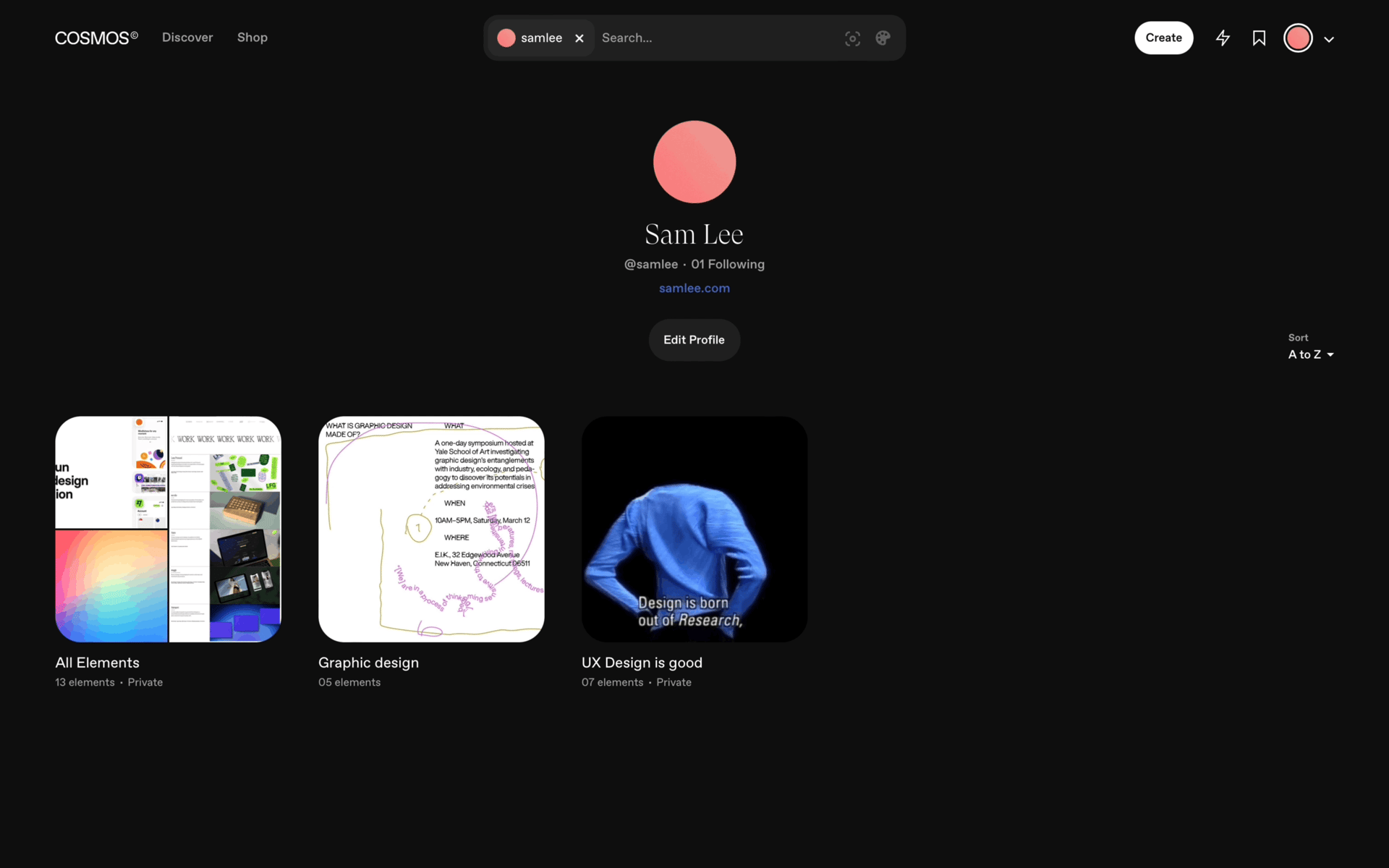 Cosmos Web Photo & Video interface screenshot 10