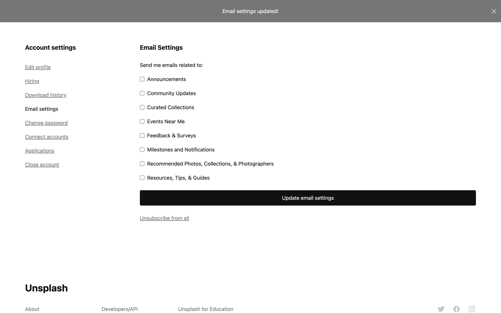 Unsplash Web Photo & Video interface screenshot 21
