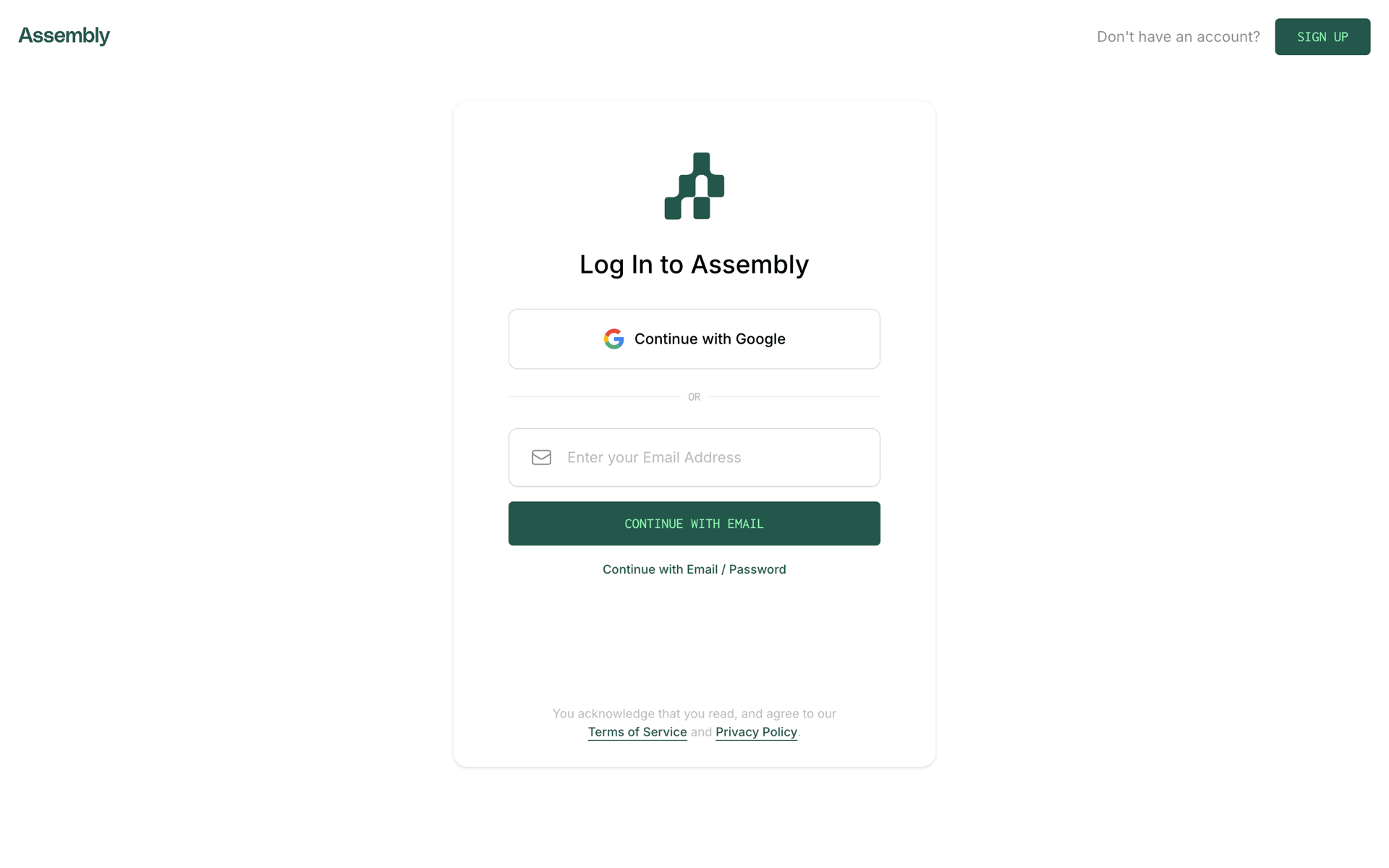 Assembly Web Productivity interface screenshot 22