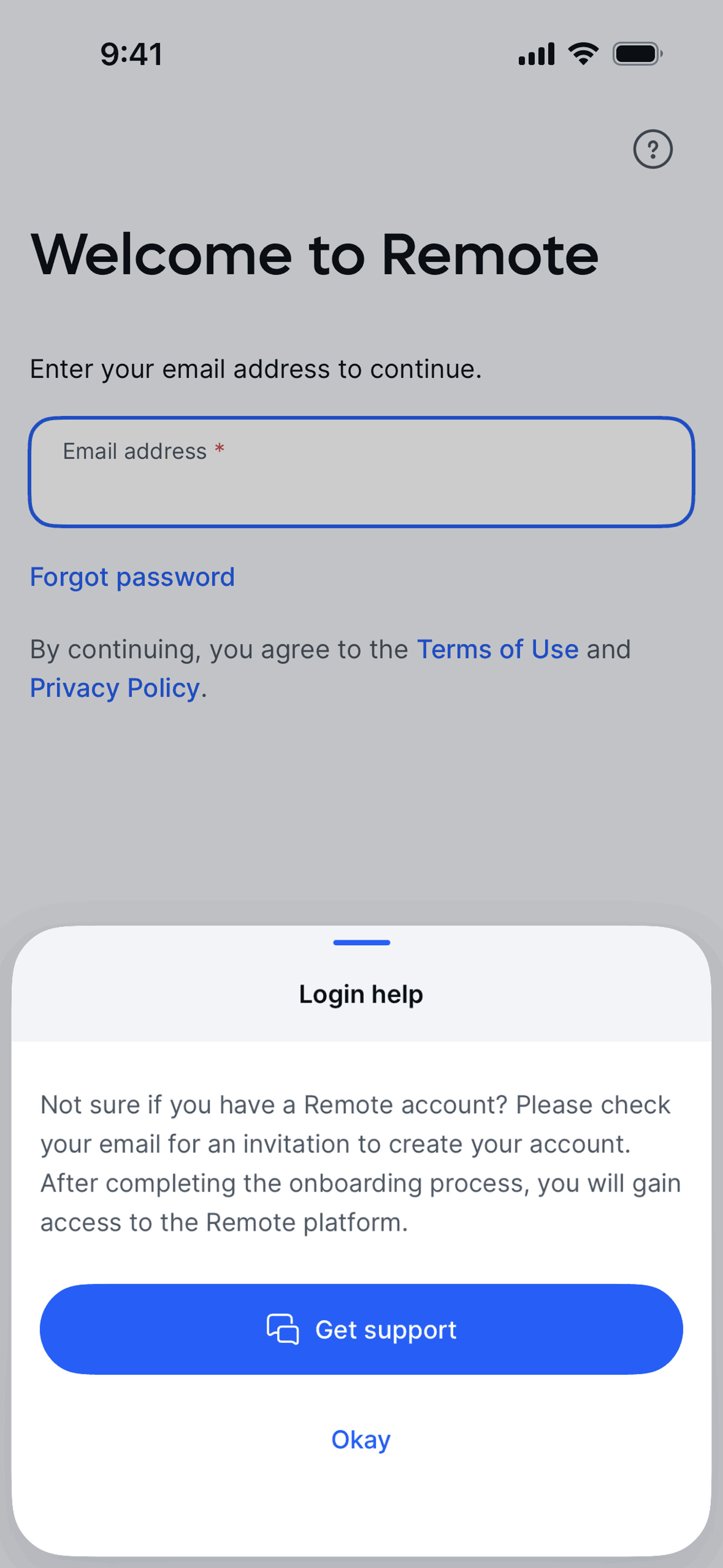 Remote Global HR iOS Business interface screenshot 3