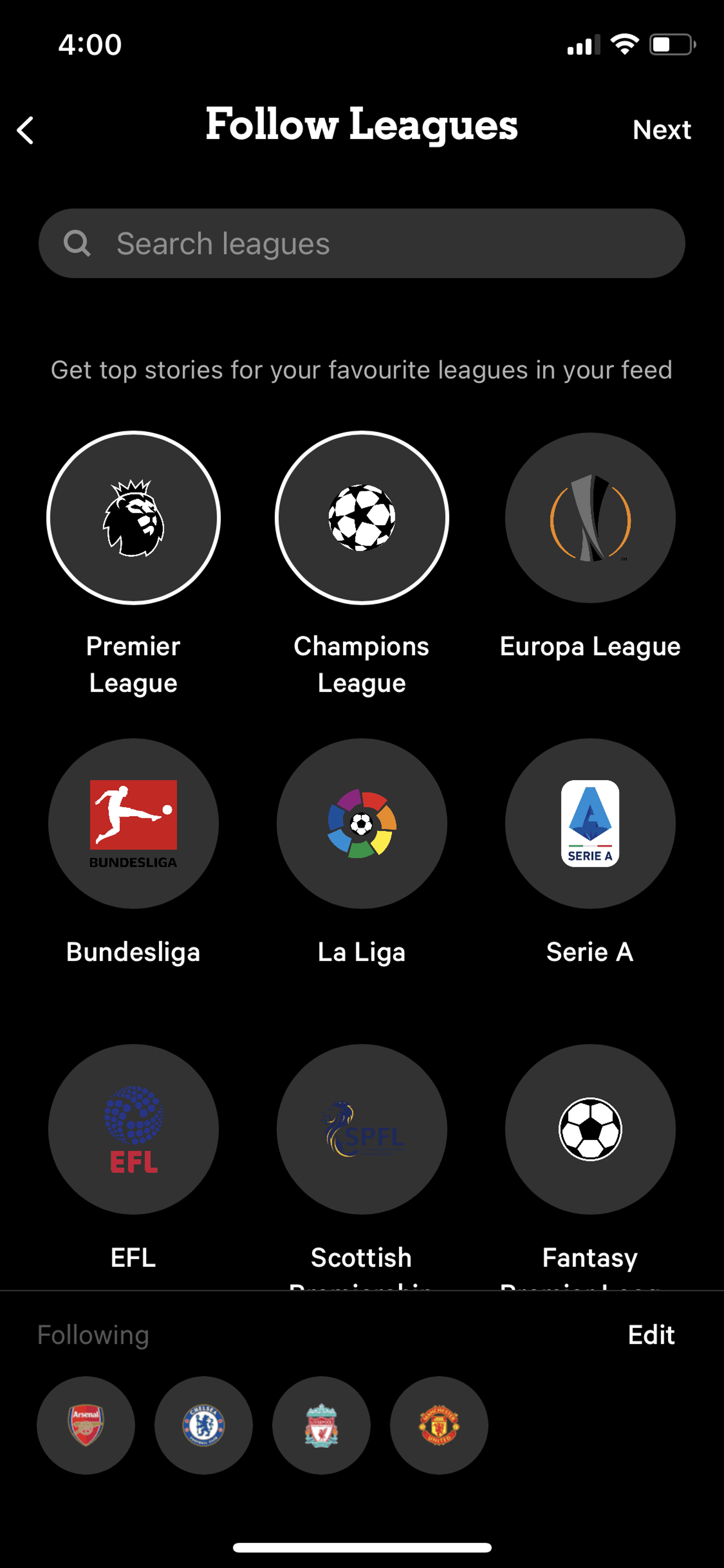 The Athletic iOS Sports interface screenshot 5