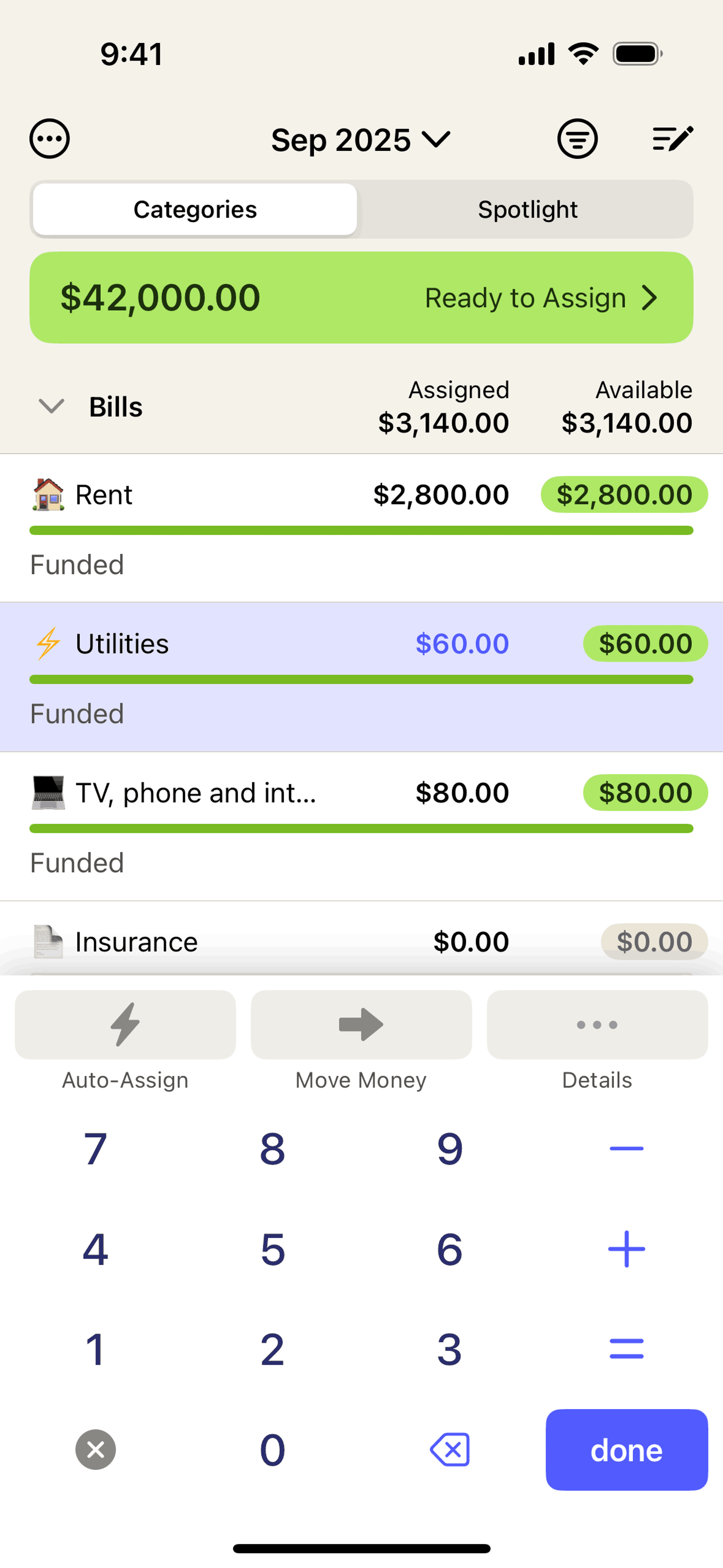 YNAB iOS Finance interface screenshot 24