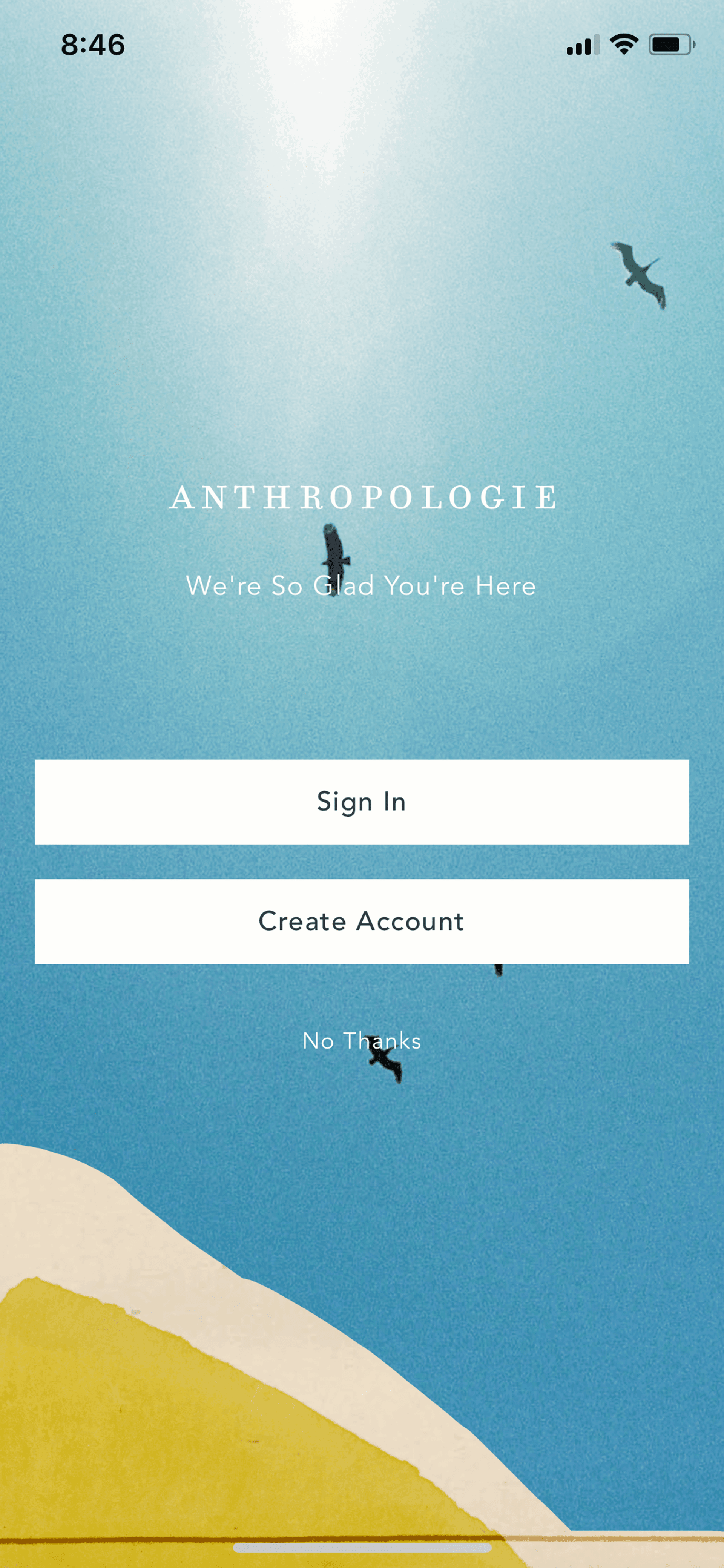 Anthropologie iOS Shopping interface screenshot 2