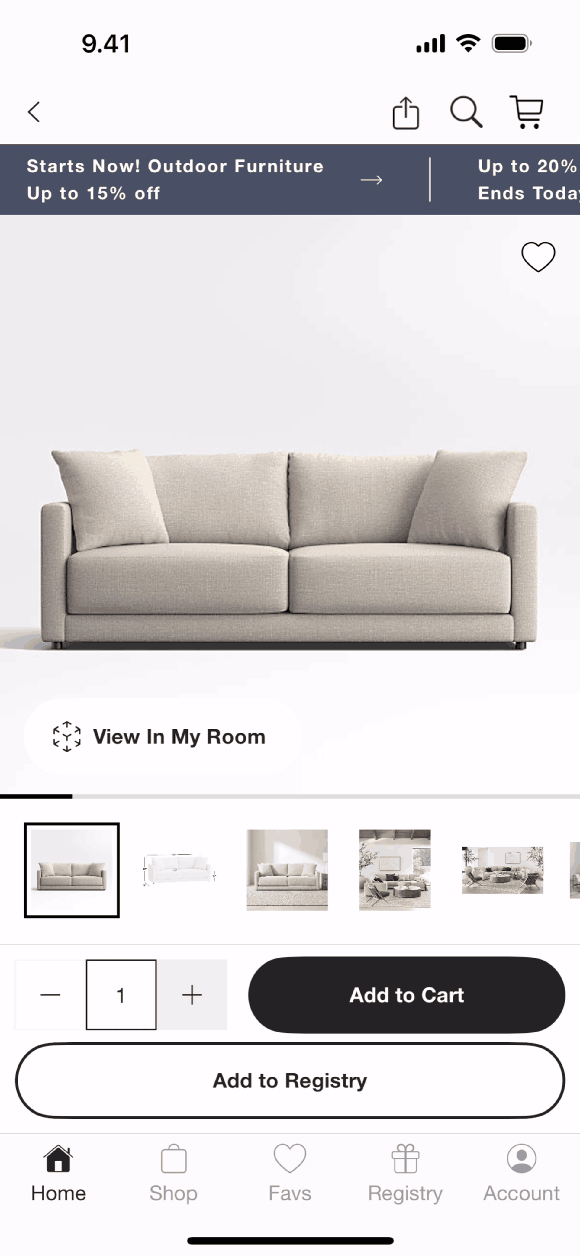 Crate & Barrel iOS Shopping interface screenshot 24
