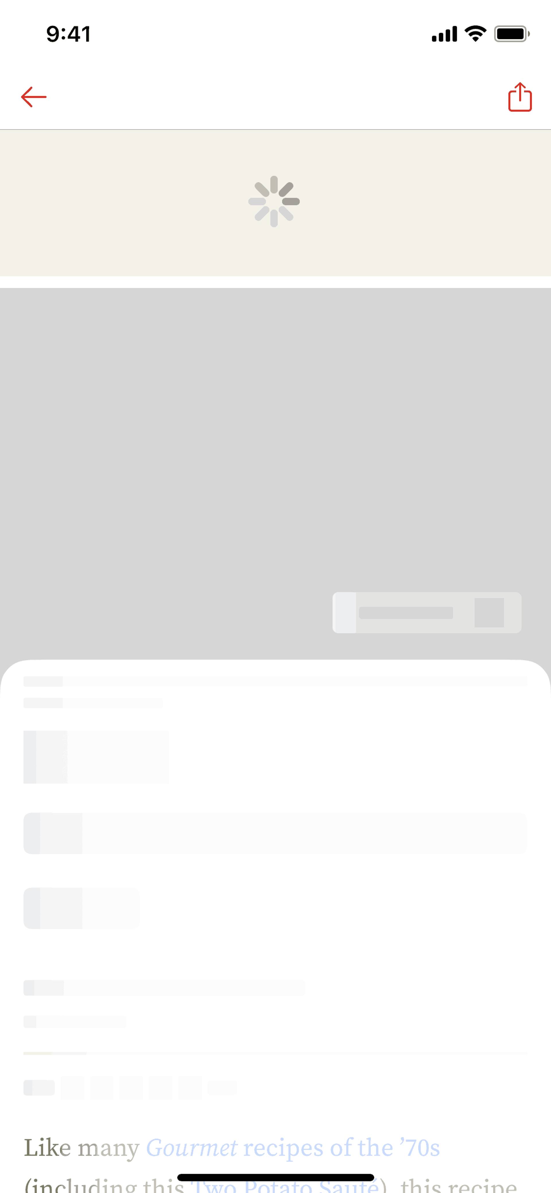 Epicurious iOS Food & Drink interface screenshot 8