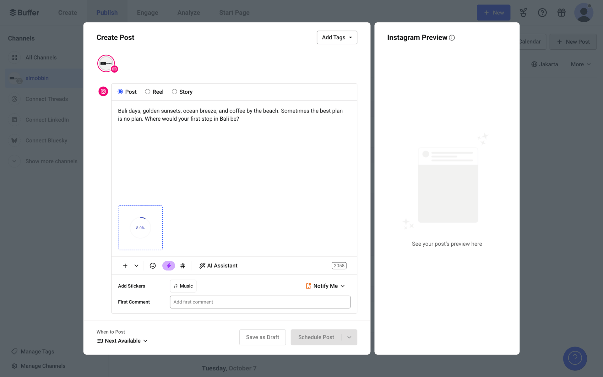 Buffer Web Business interface screenshot 17