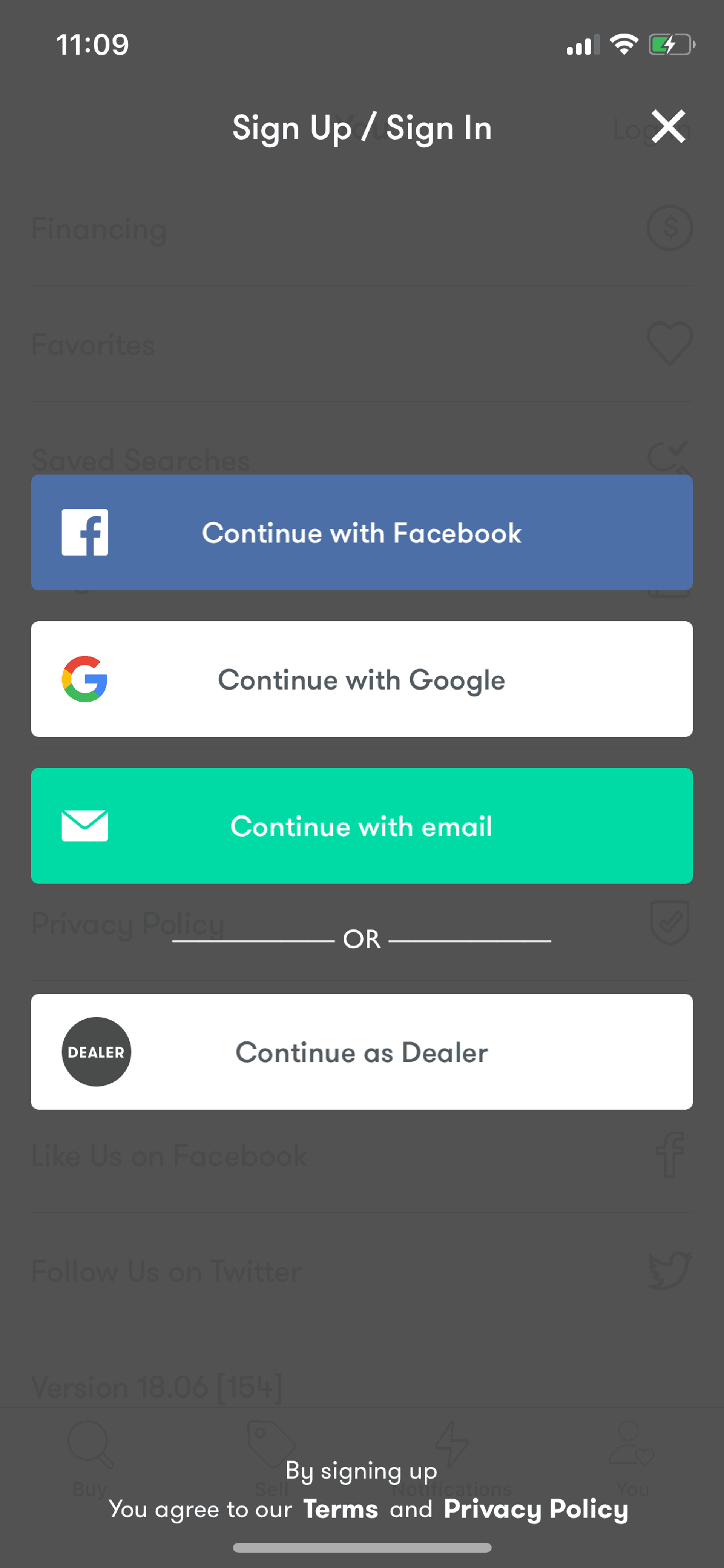 Instamotor iOS Shopping interface screenshot 18