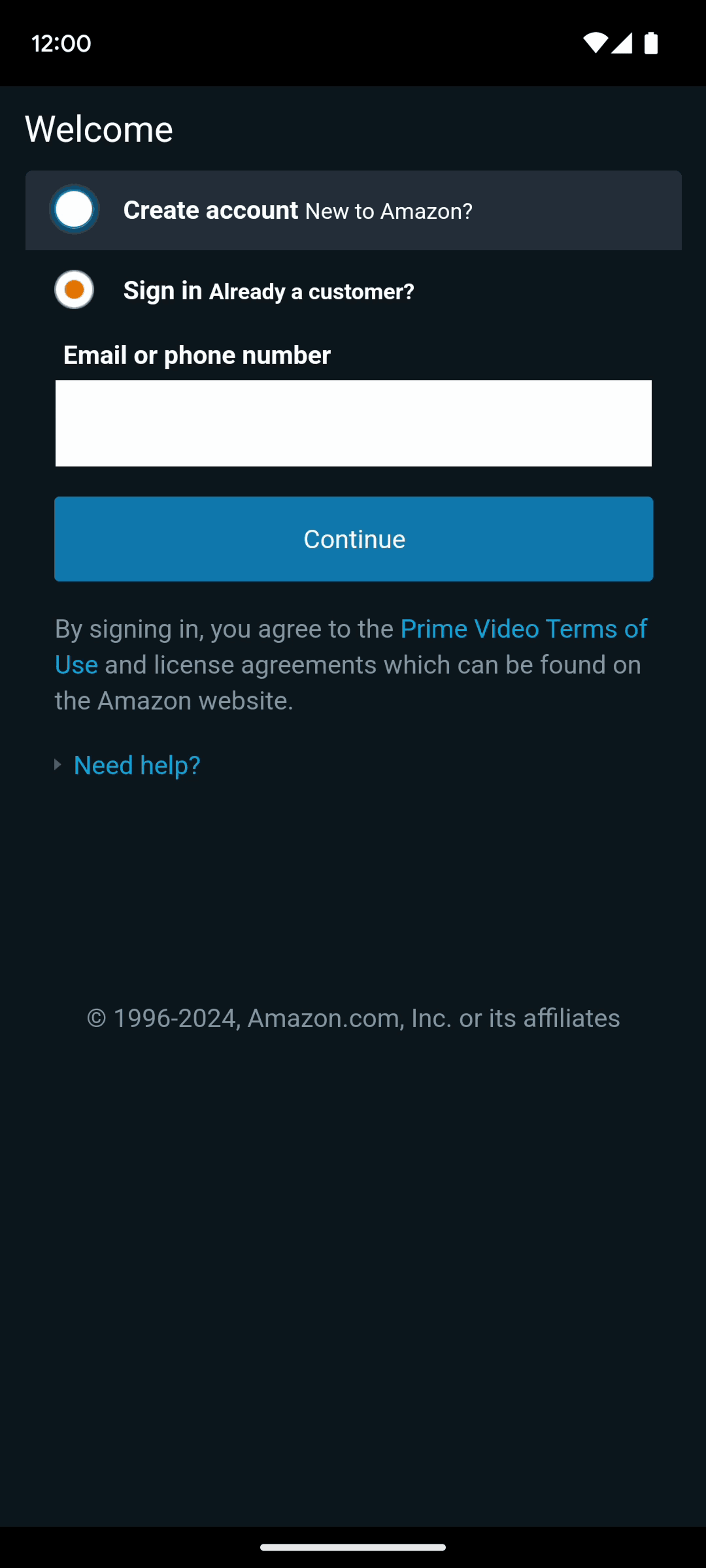 Prime Video Android Entertainment interface screenshot 5