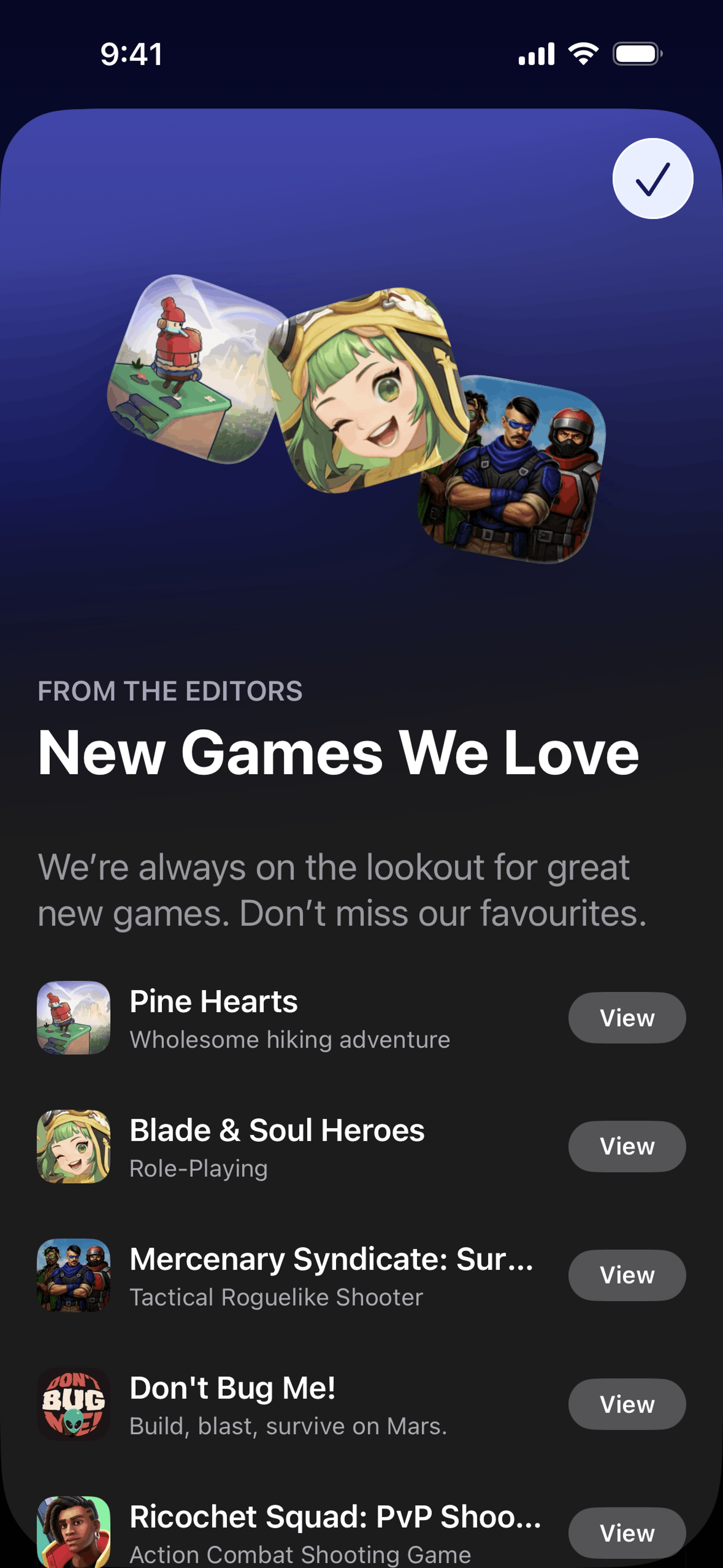 Apple Games iOS Entertainment interface screenshot 21