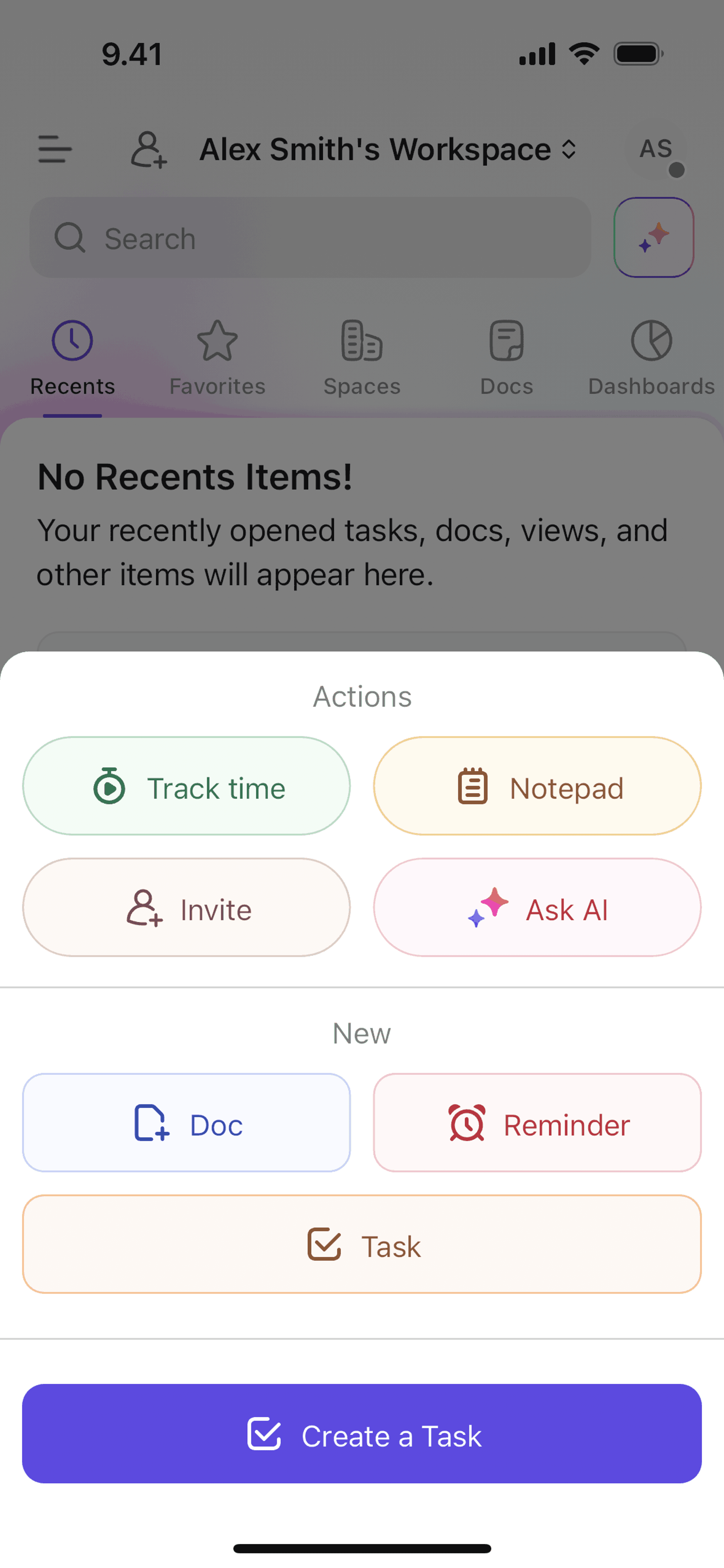 ClickUp iOS Productivity interface screenshot 10
