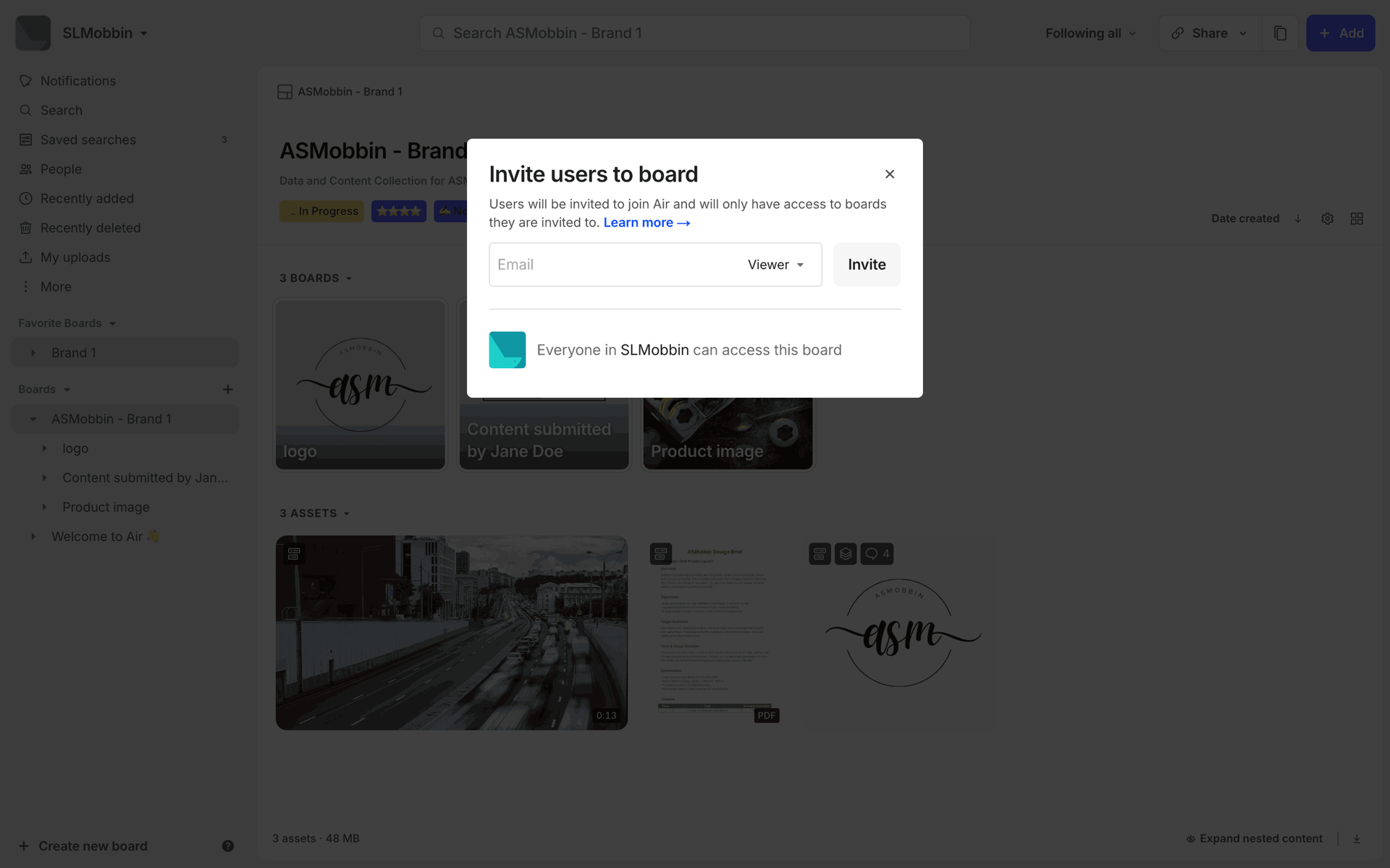 Air Web Collaboration interface screenshot 6
