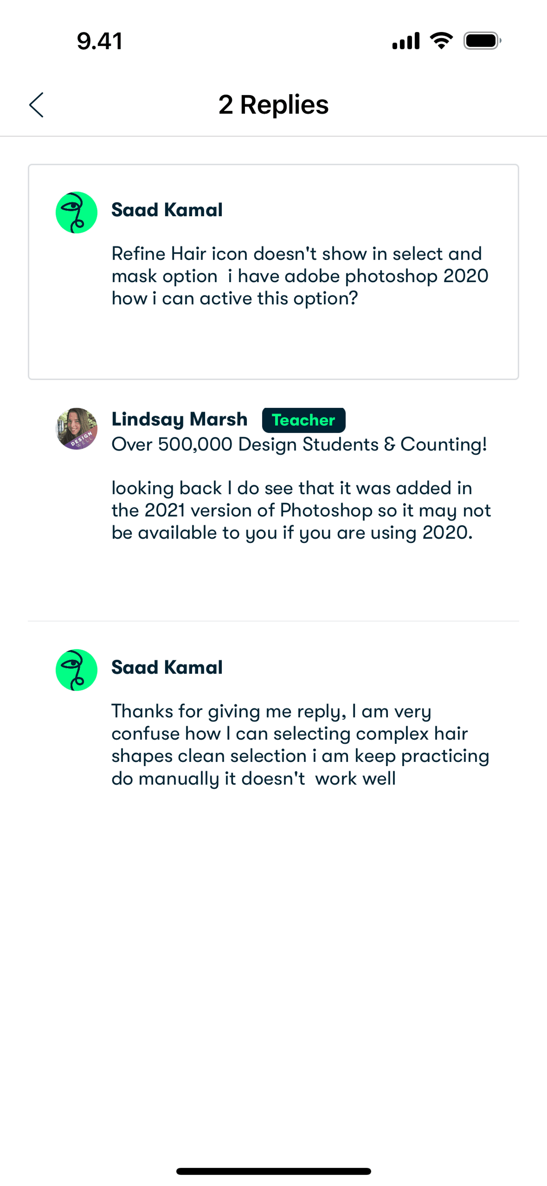 Skillshare iOS Education interface screenshot 22