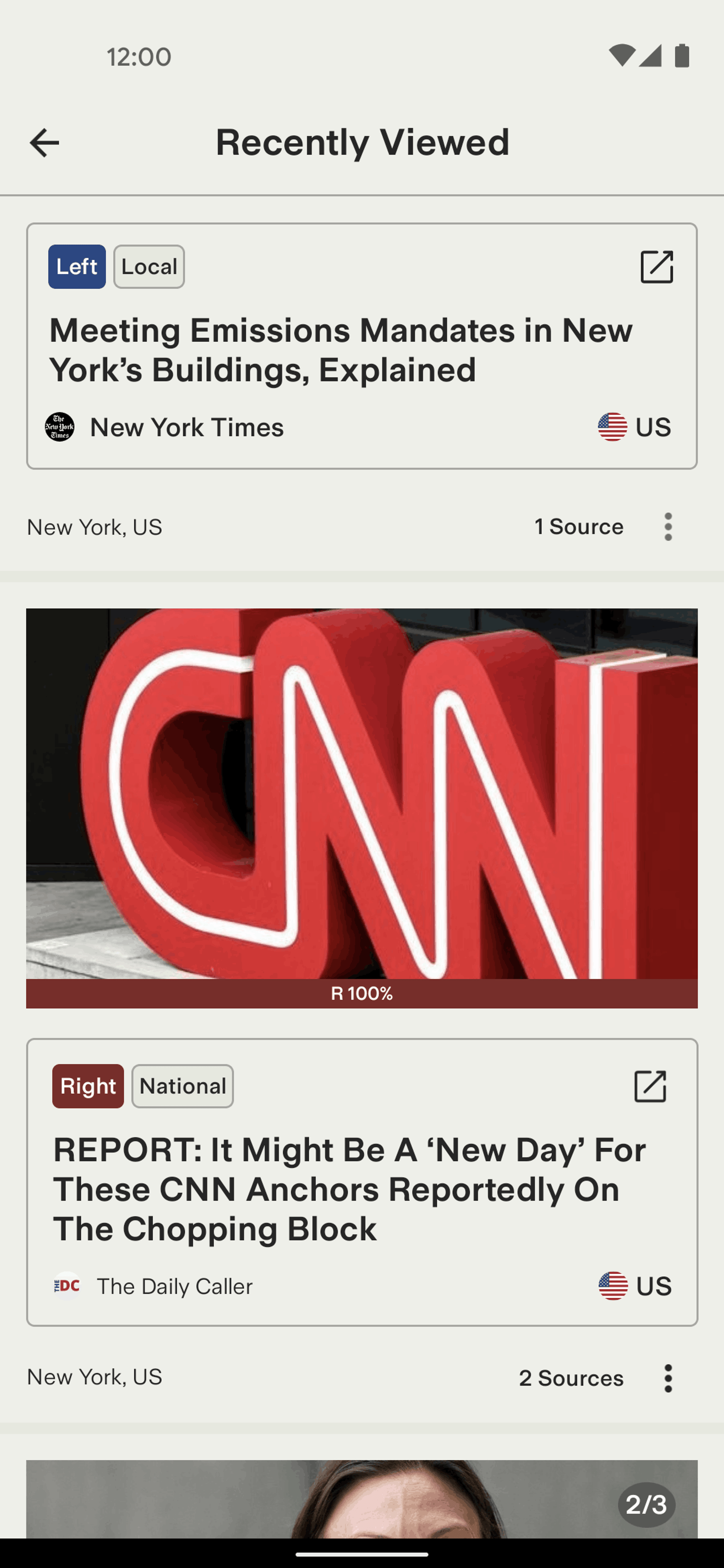 Ground News Android News interface screenshot 17