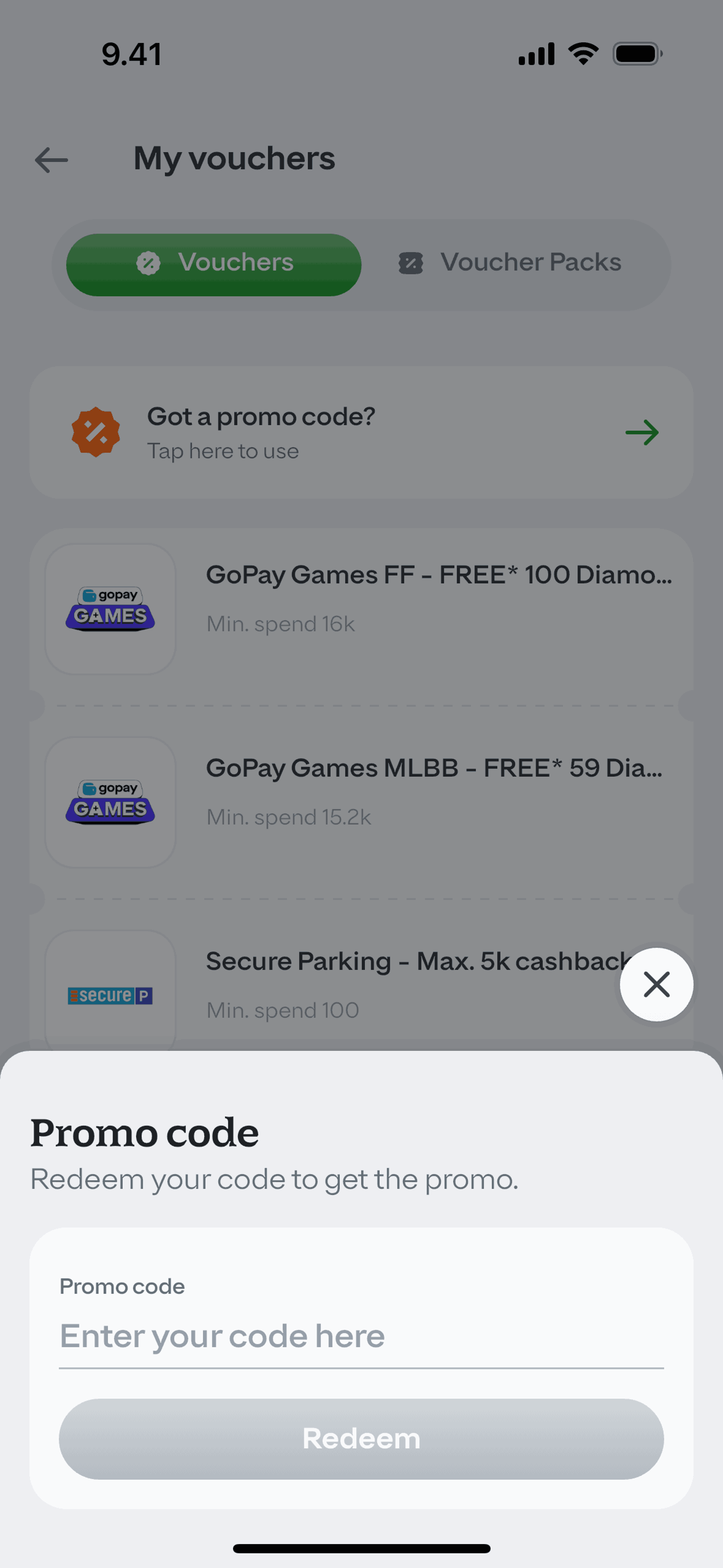 GoPay iOS Finance interface screenshot 19