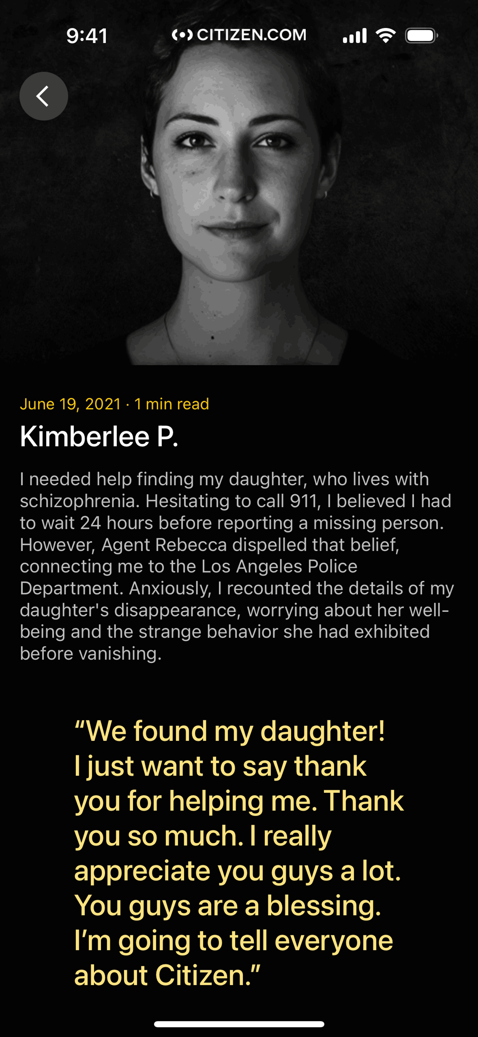 Citizen iOS News interface screenshot 20