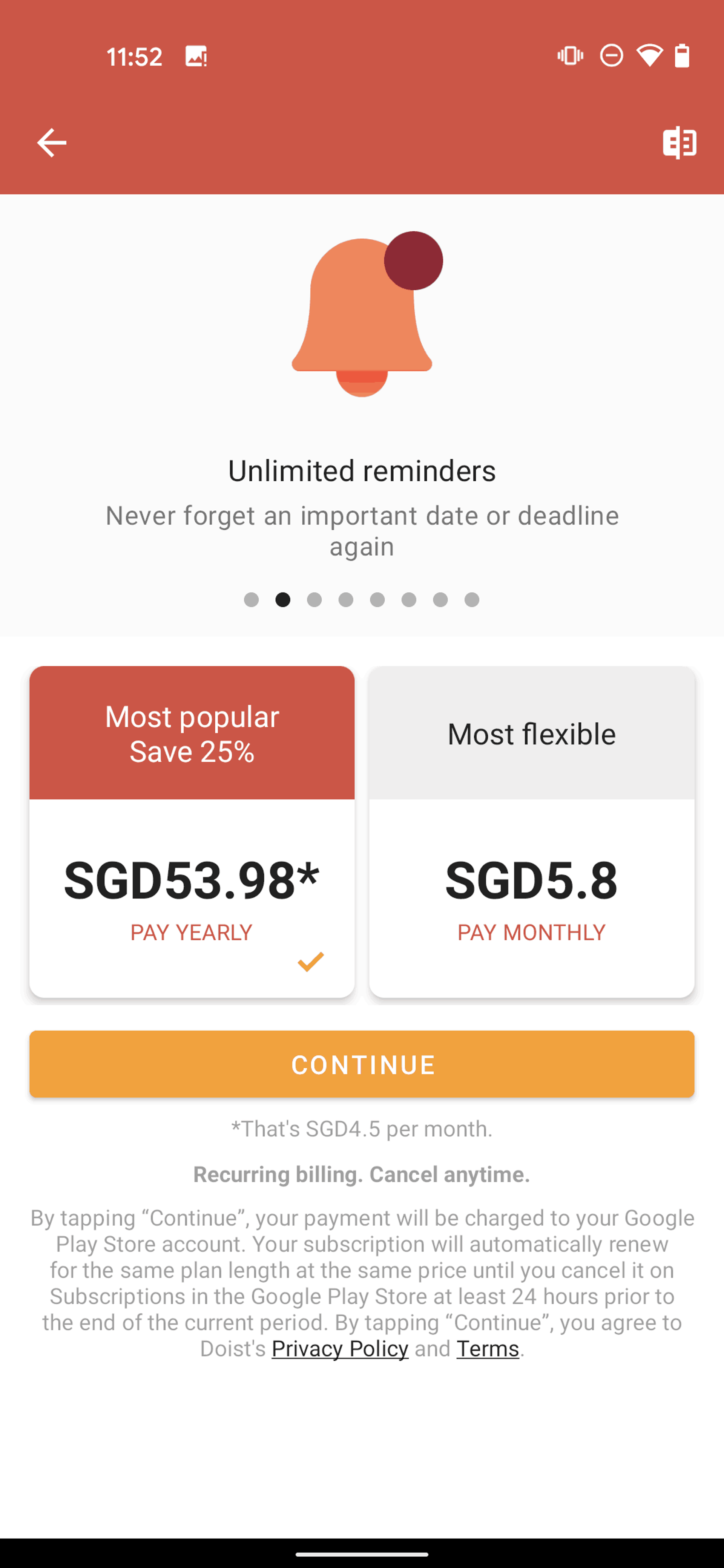 Todoist Android Collaboration interface screenshot 22
