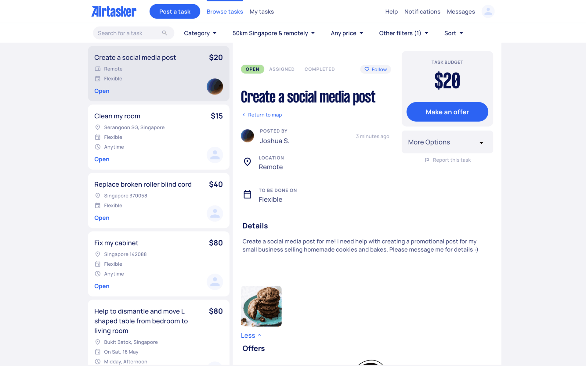 Airtasker Web Lifestyle interface screenshot 3
