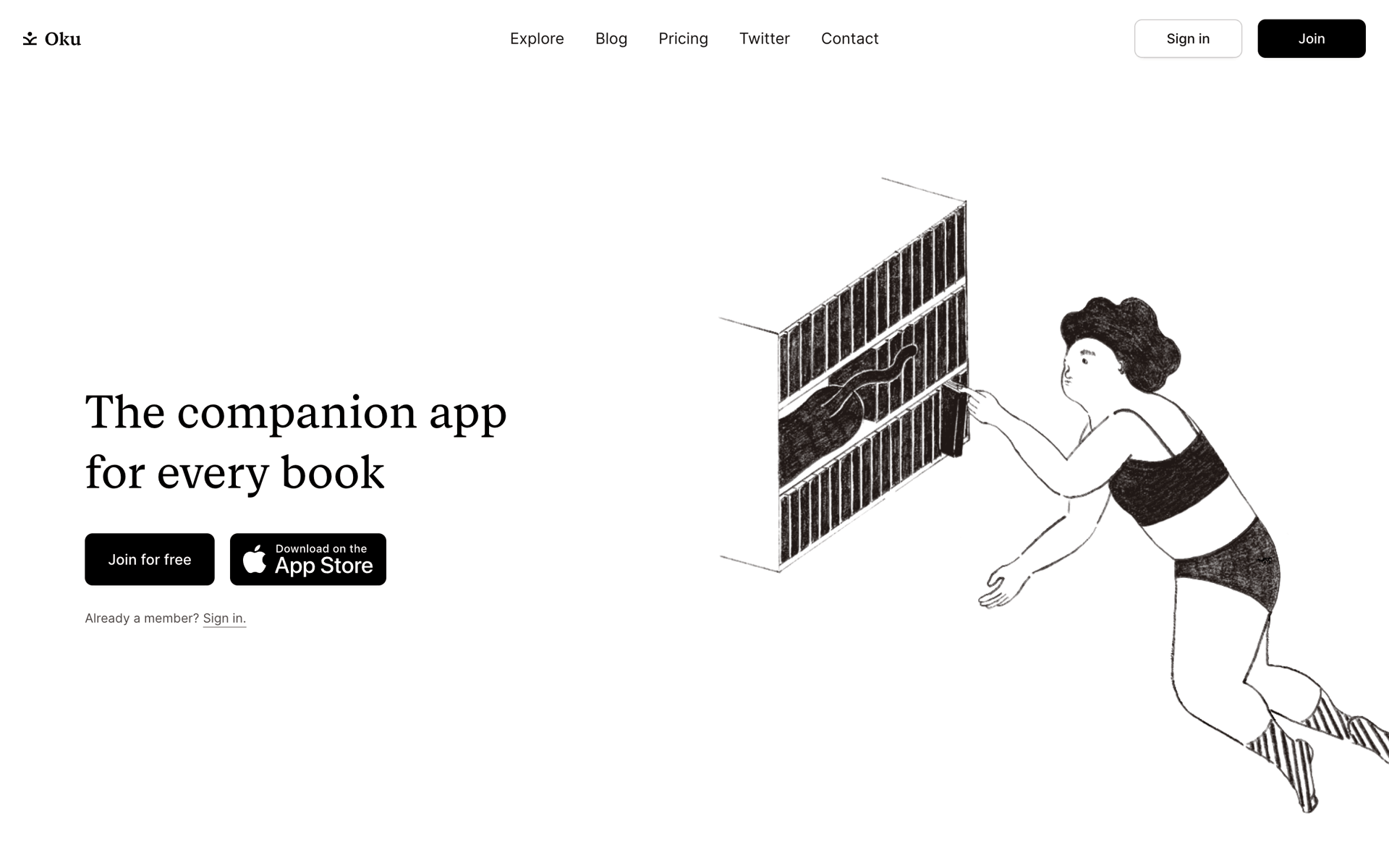Oku Web Lifestyle interface screenshot 1