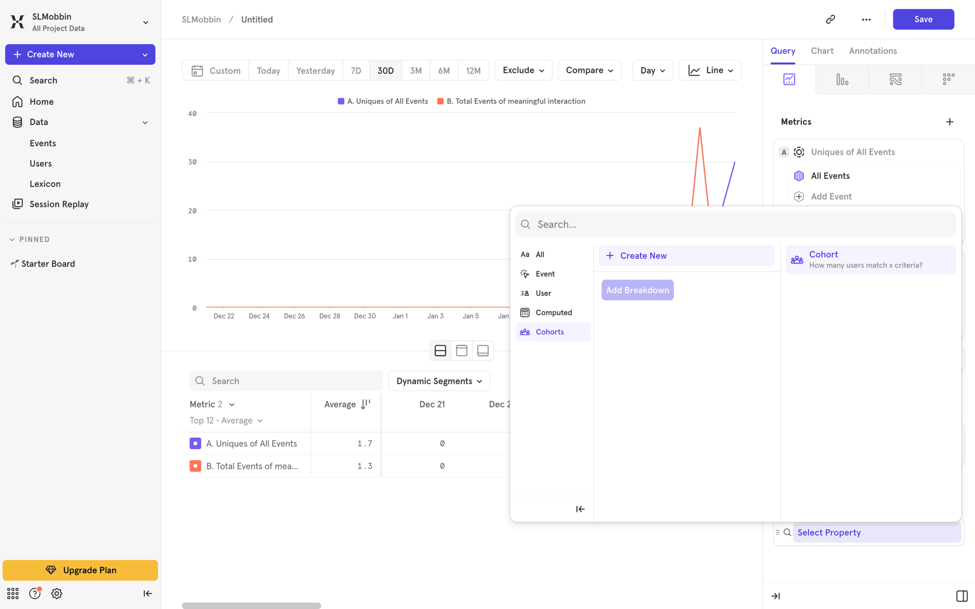 Mixpanel Web Business interface screenshot 5