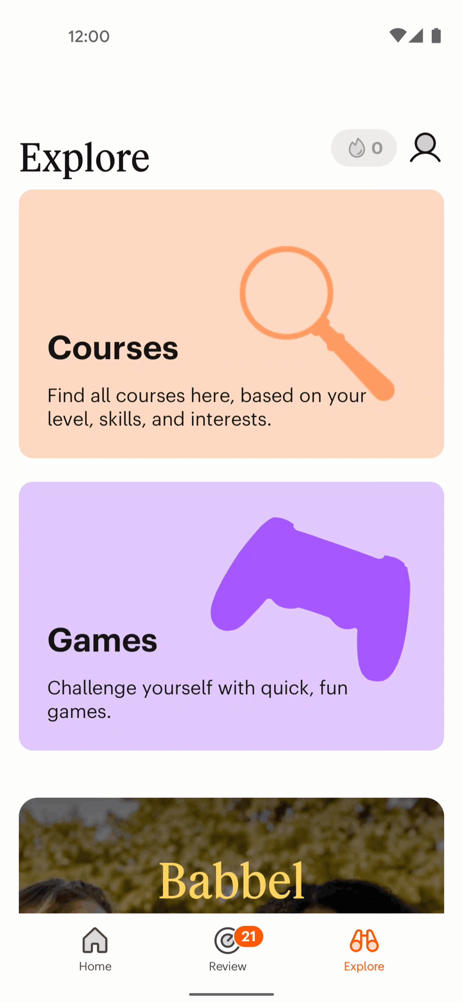 Babbel Android Education interface screenshot 15