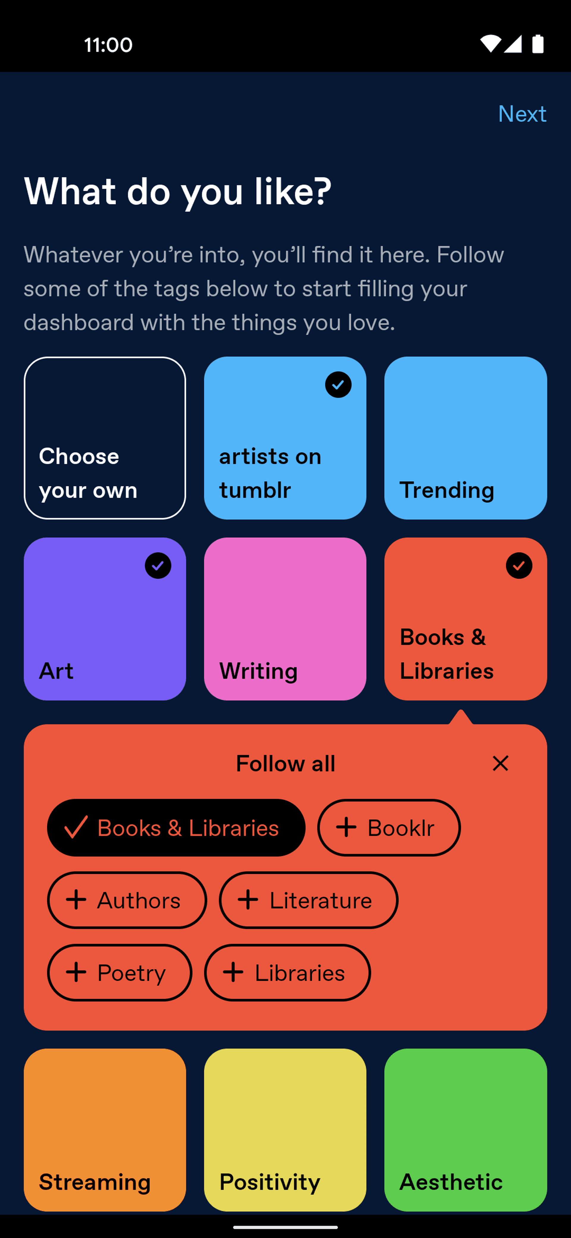 Tumblr Android Social Networking interface screenshot 14