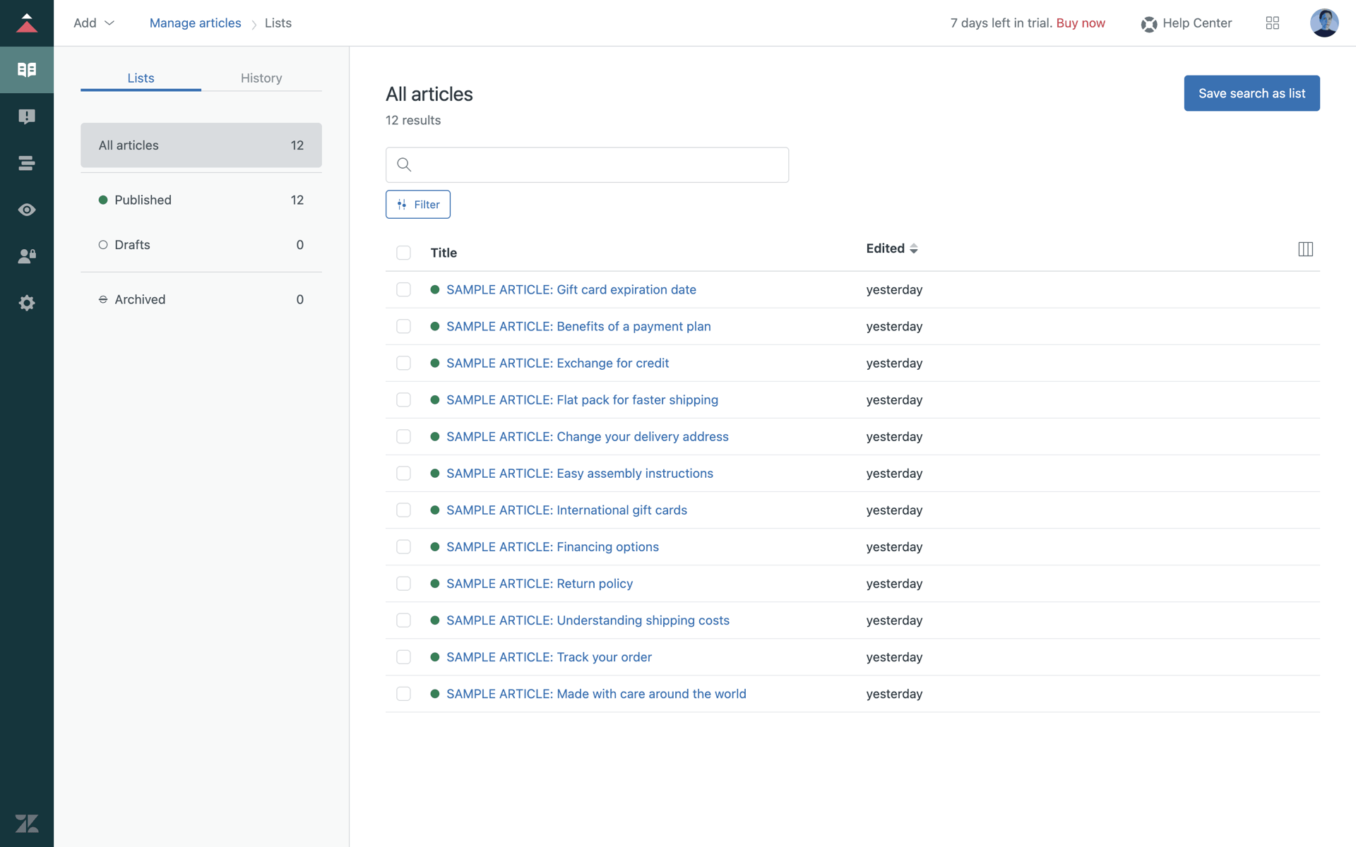 Zendesk Web Business interface screenshot 14
