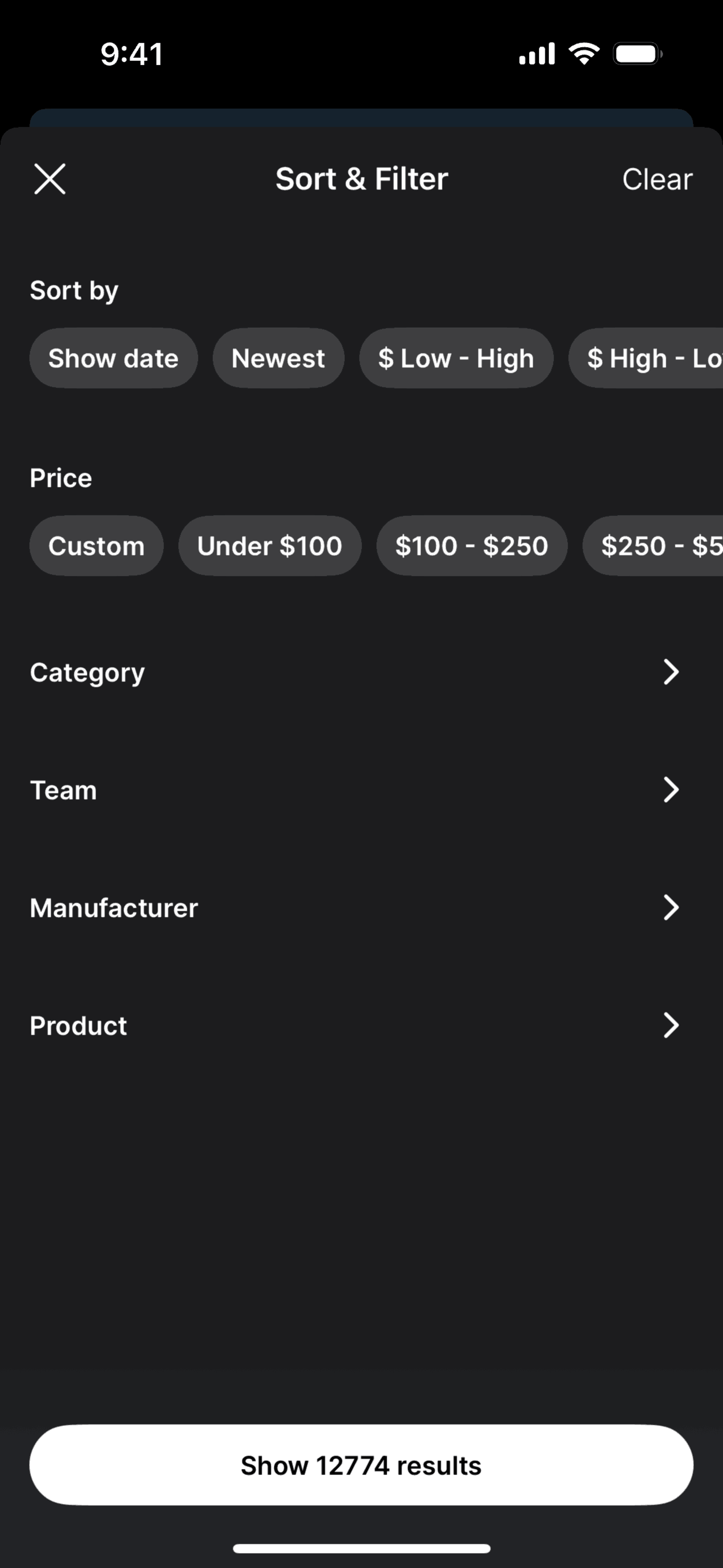Fanatics Live iOS Shopping interface screenshot 17