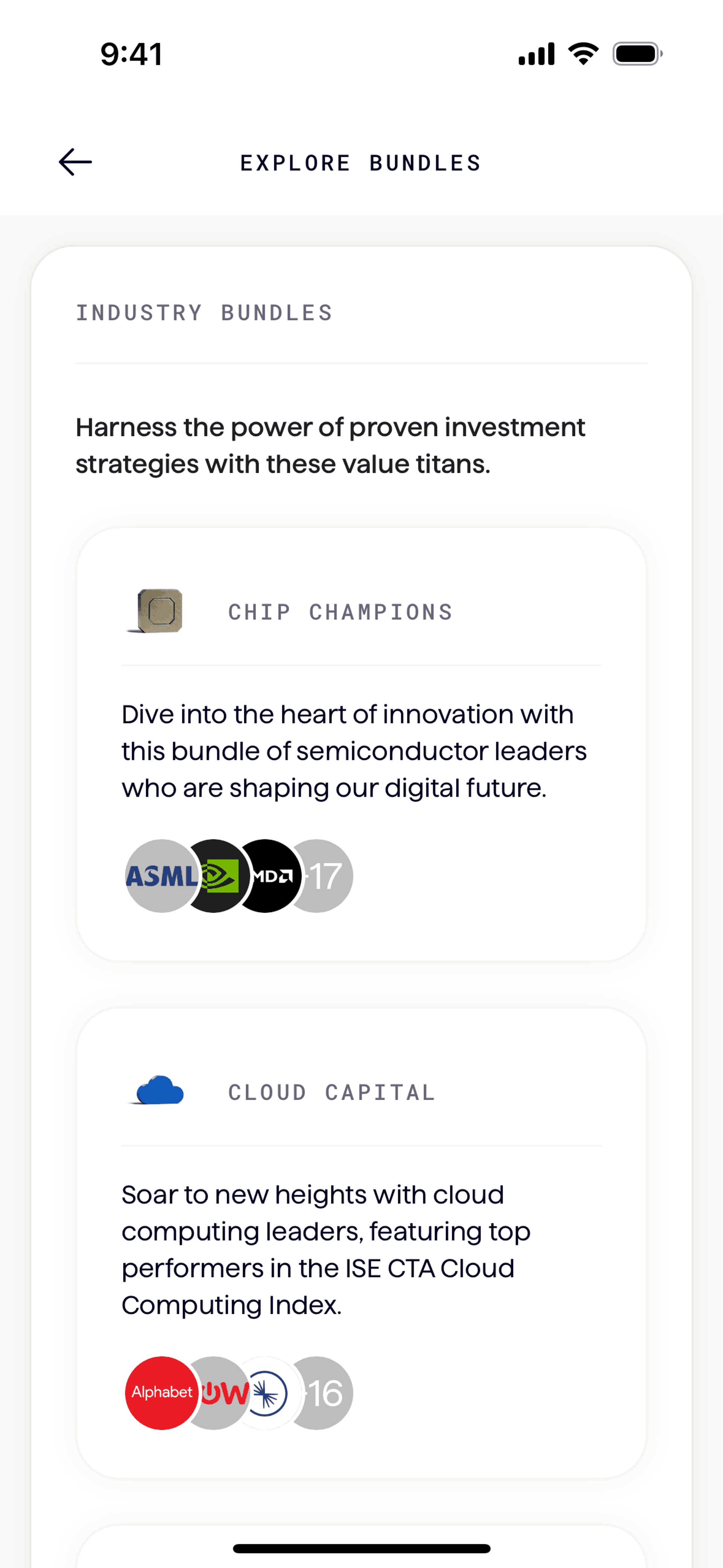 Origin iOS Finance interface screenshot 18