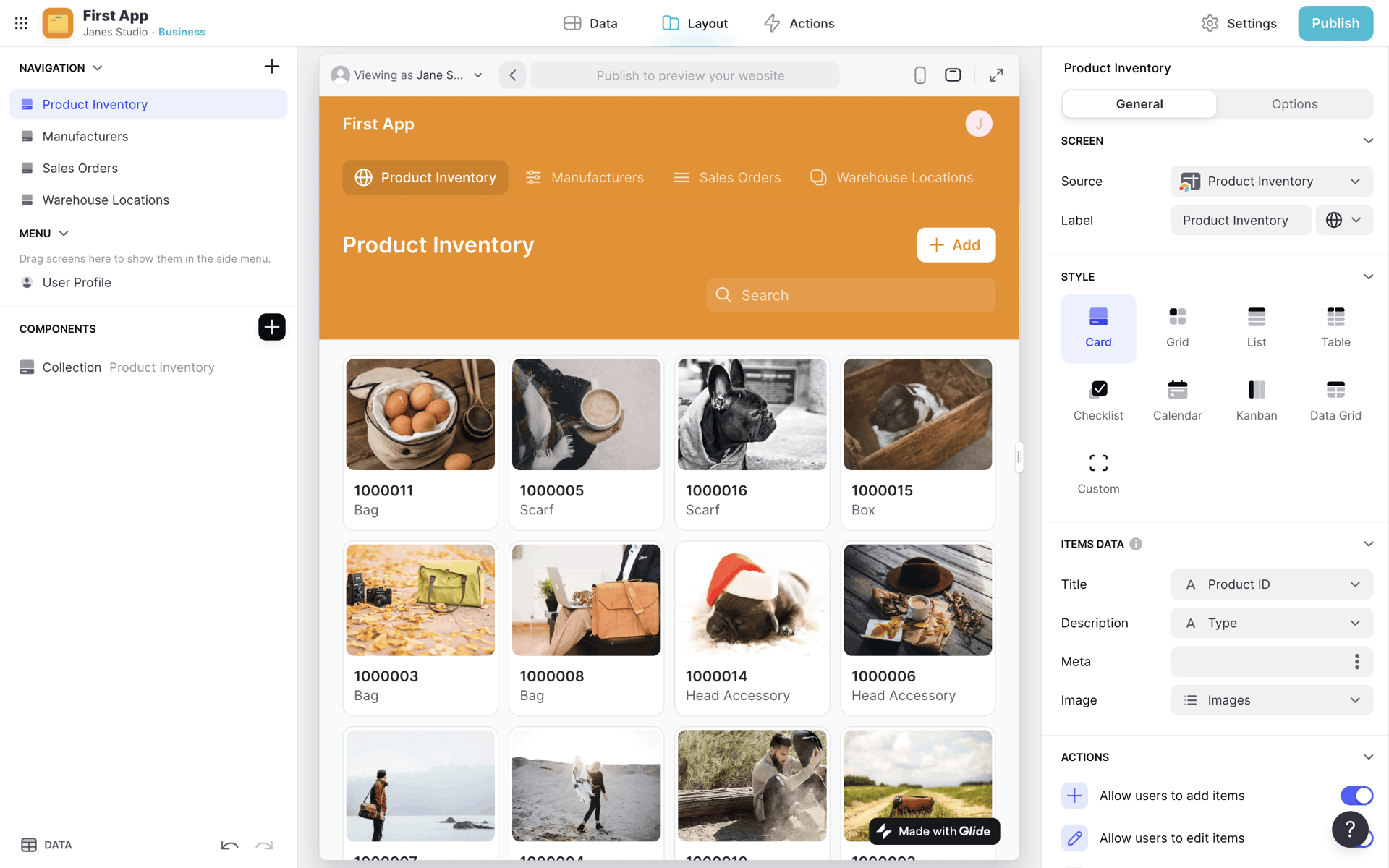 Glide Web Developer Tools interface screenshot 9