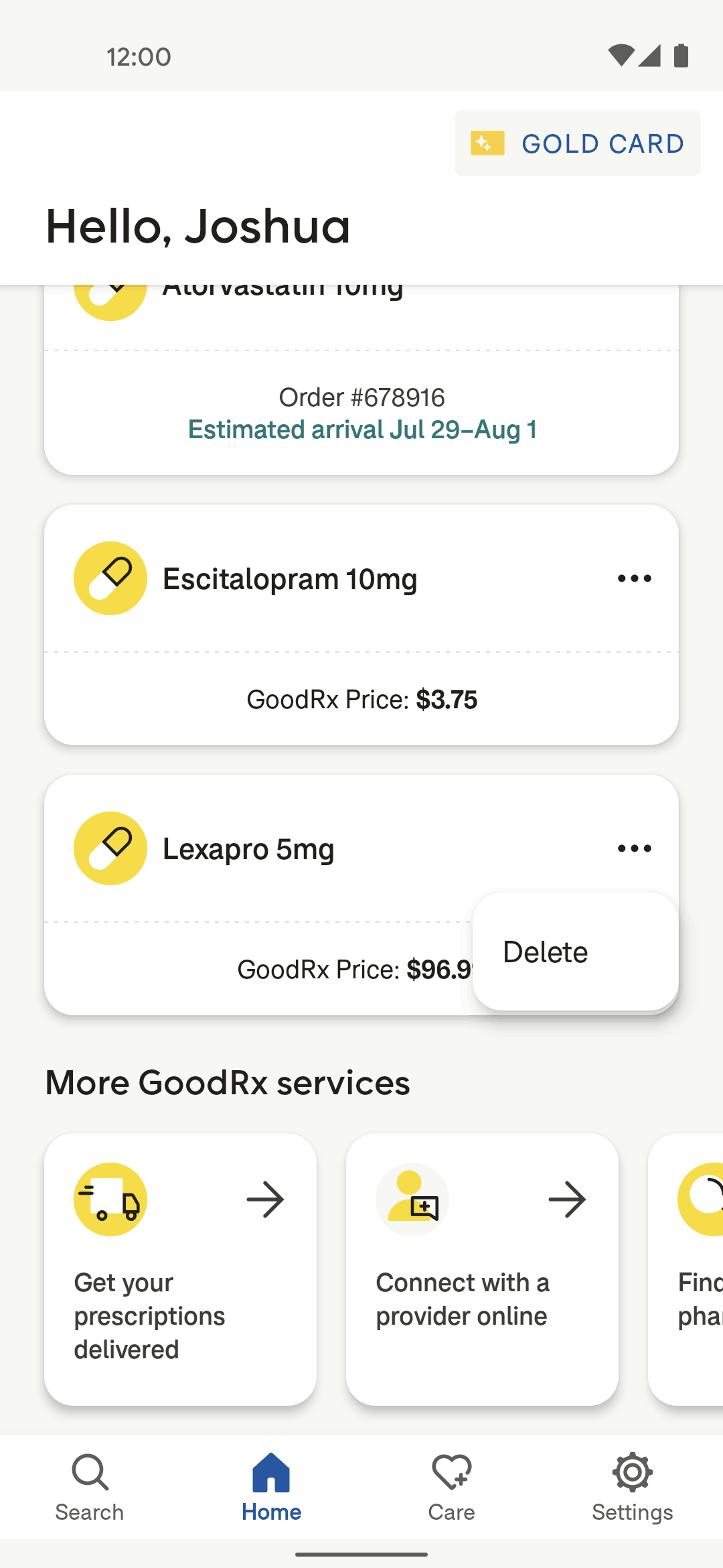 GoodRx Android Medical interface screenshot 7