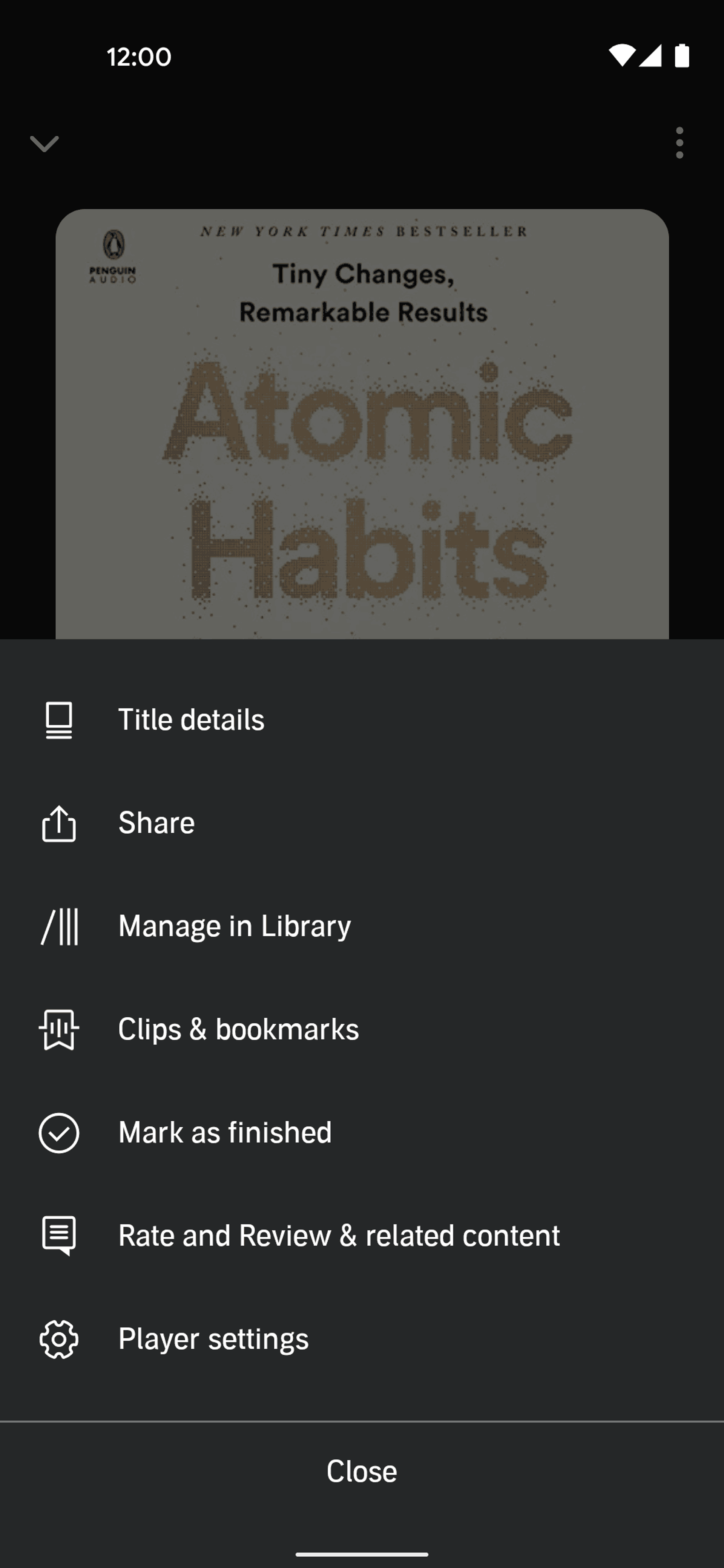 Audible Android Entertainment interface screenshot 6