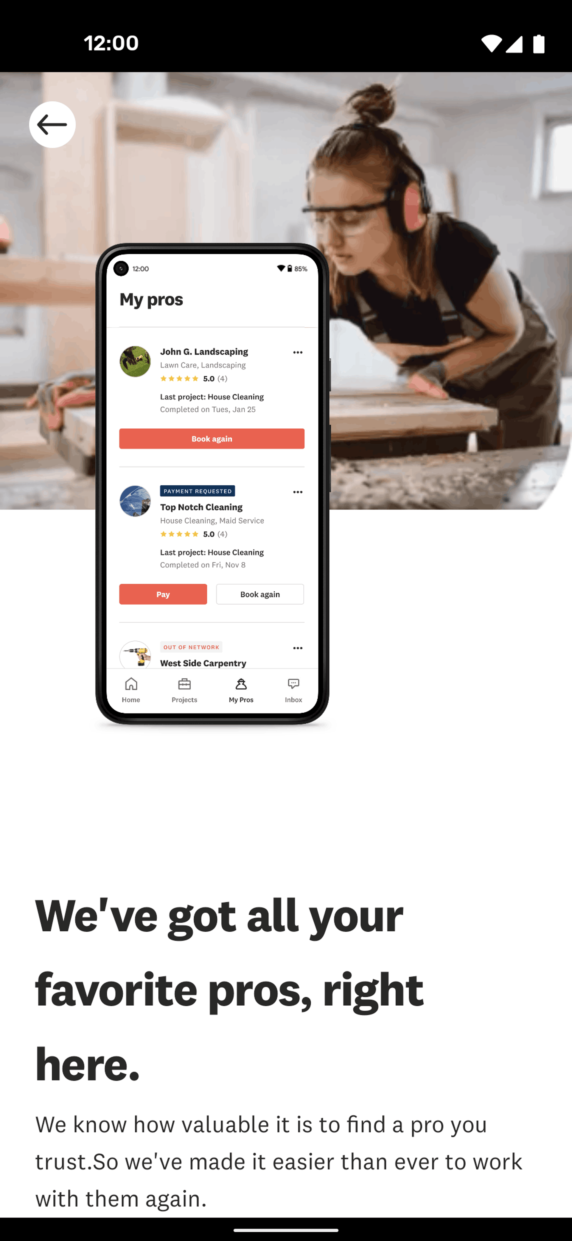 Angi Android Lifestyle interface screenshot 4