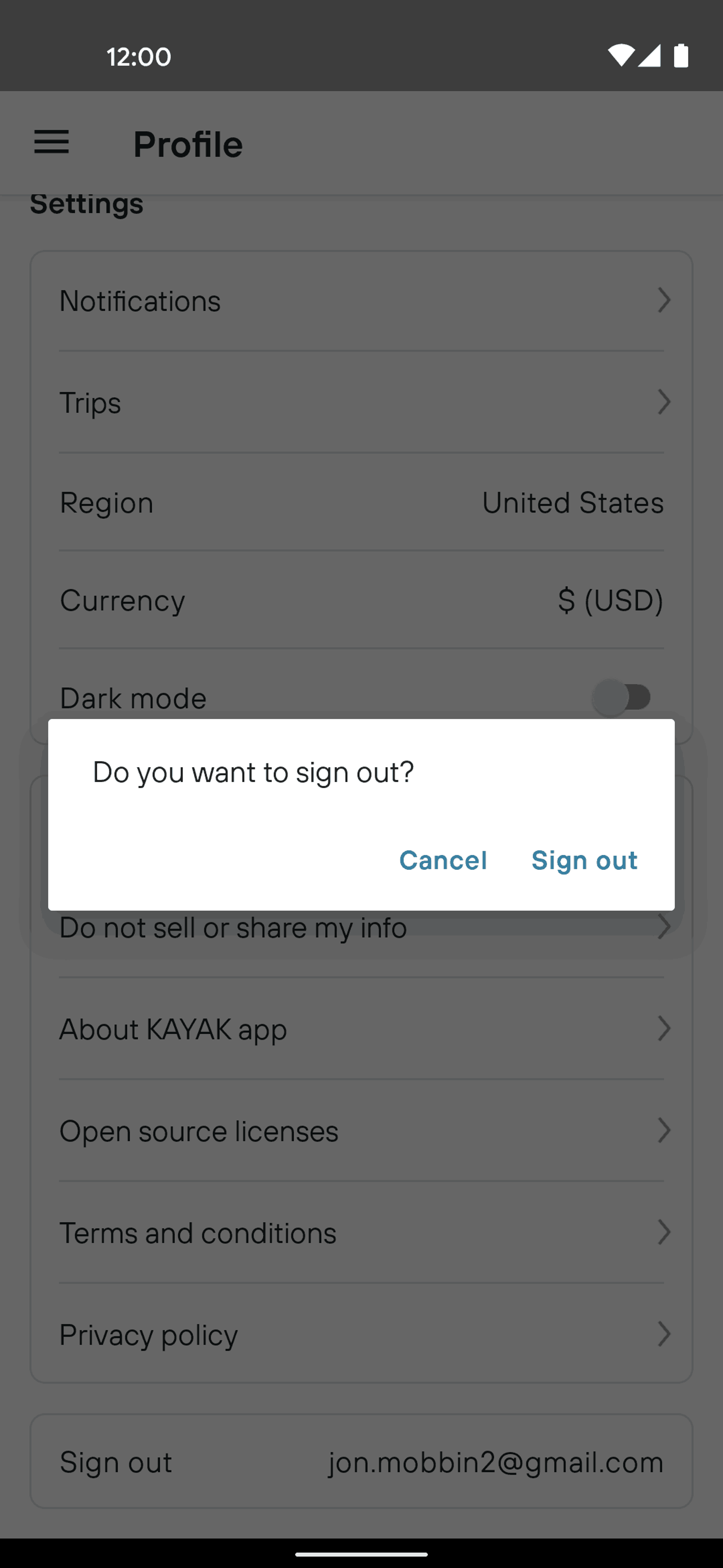 KAYAK Android Travel & Transportation interface screenshot 20