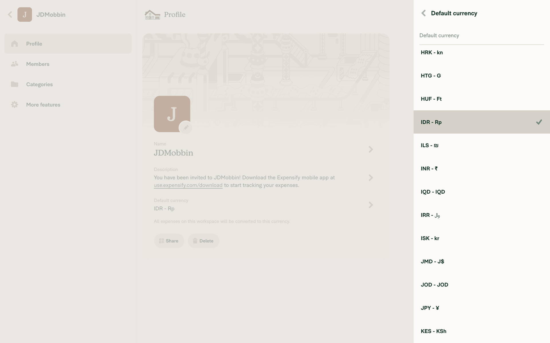 Expensify Web Finance interface screenshot 14
