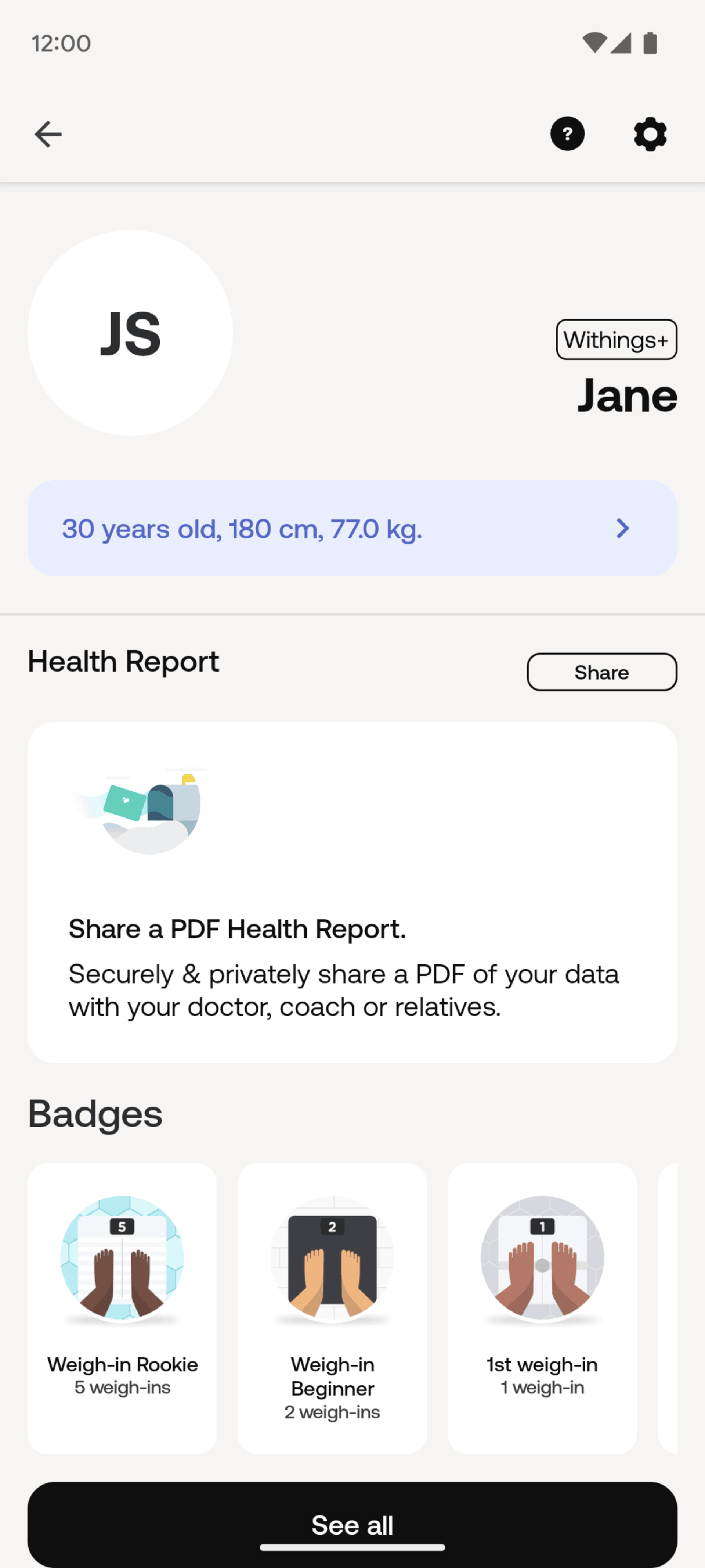Withings Health Mate Android Health & Fitness interface screenshot 7