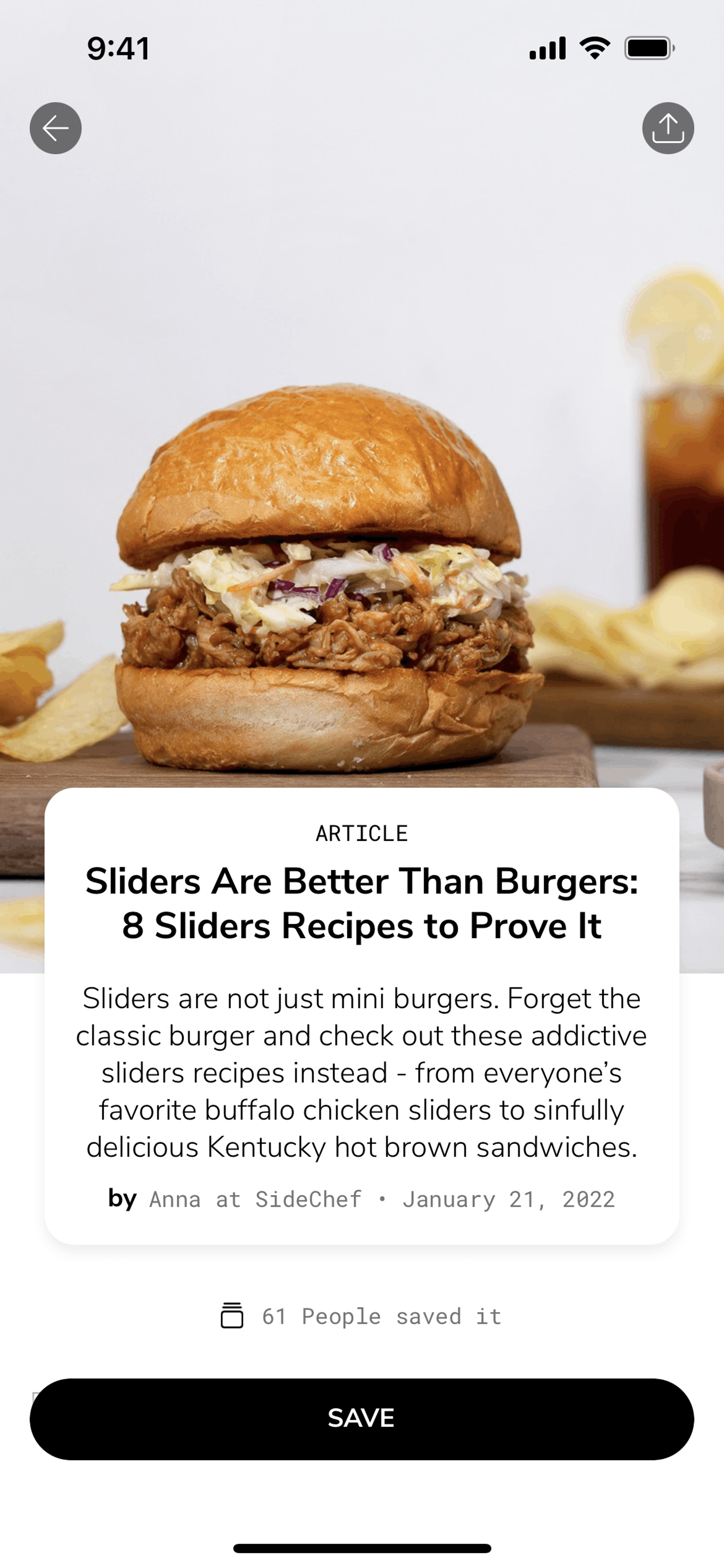 SideChef iOS Food & Drink interface screenshot 15