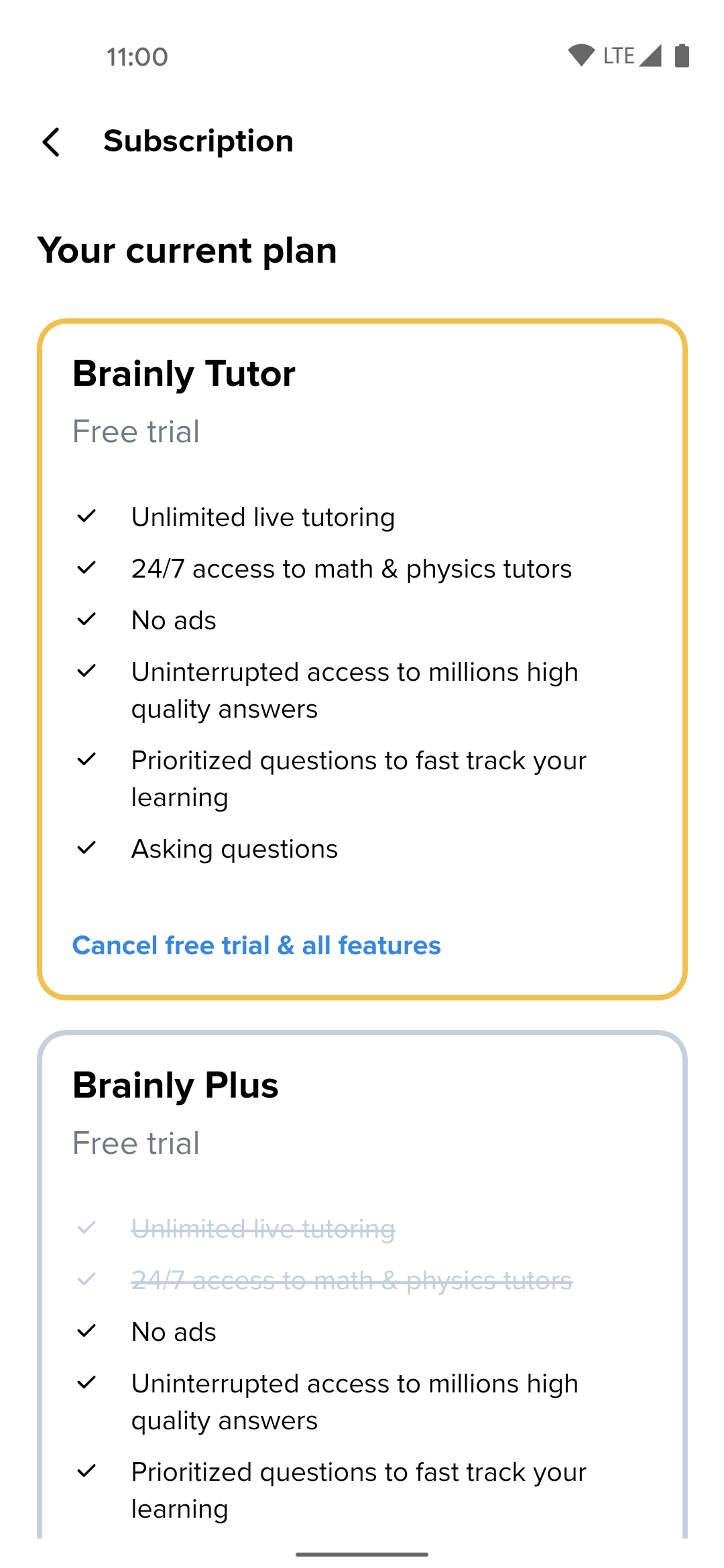 Brainly Android Education interface screenshot 21