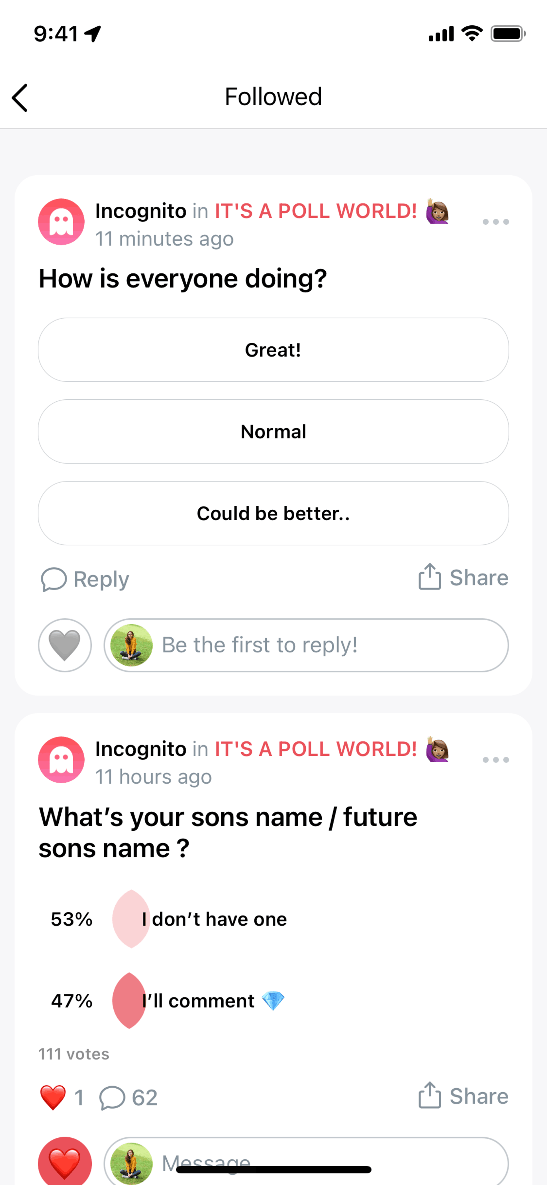 Peanut iOS Social Networking interface screenshot 24