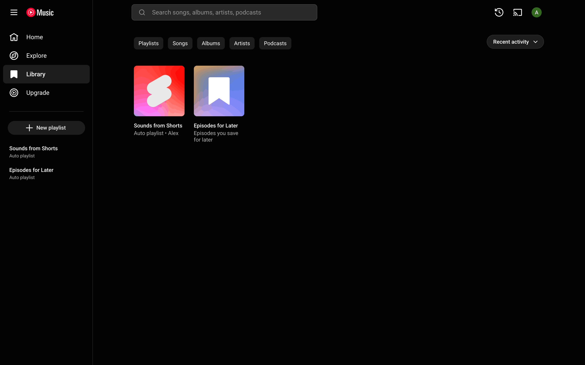 YouTube Music Web Music & Audio interface screenshot 22