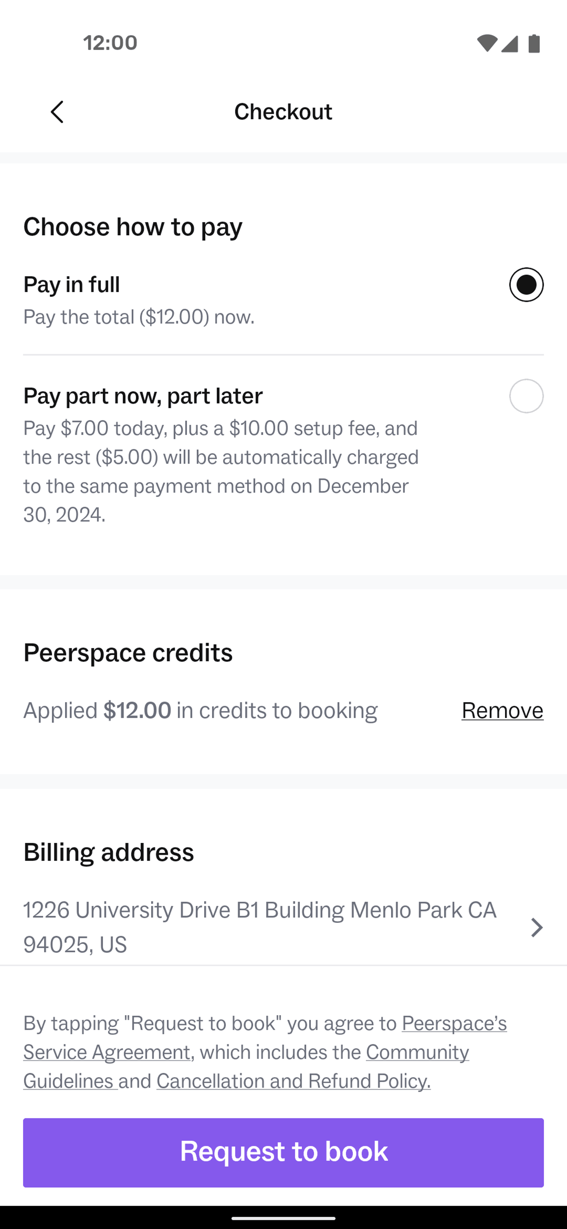 Peerspace Android Lifestyle interface screenshot 20
