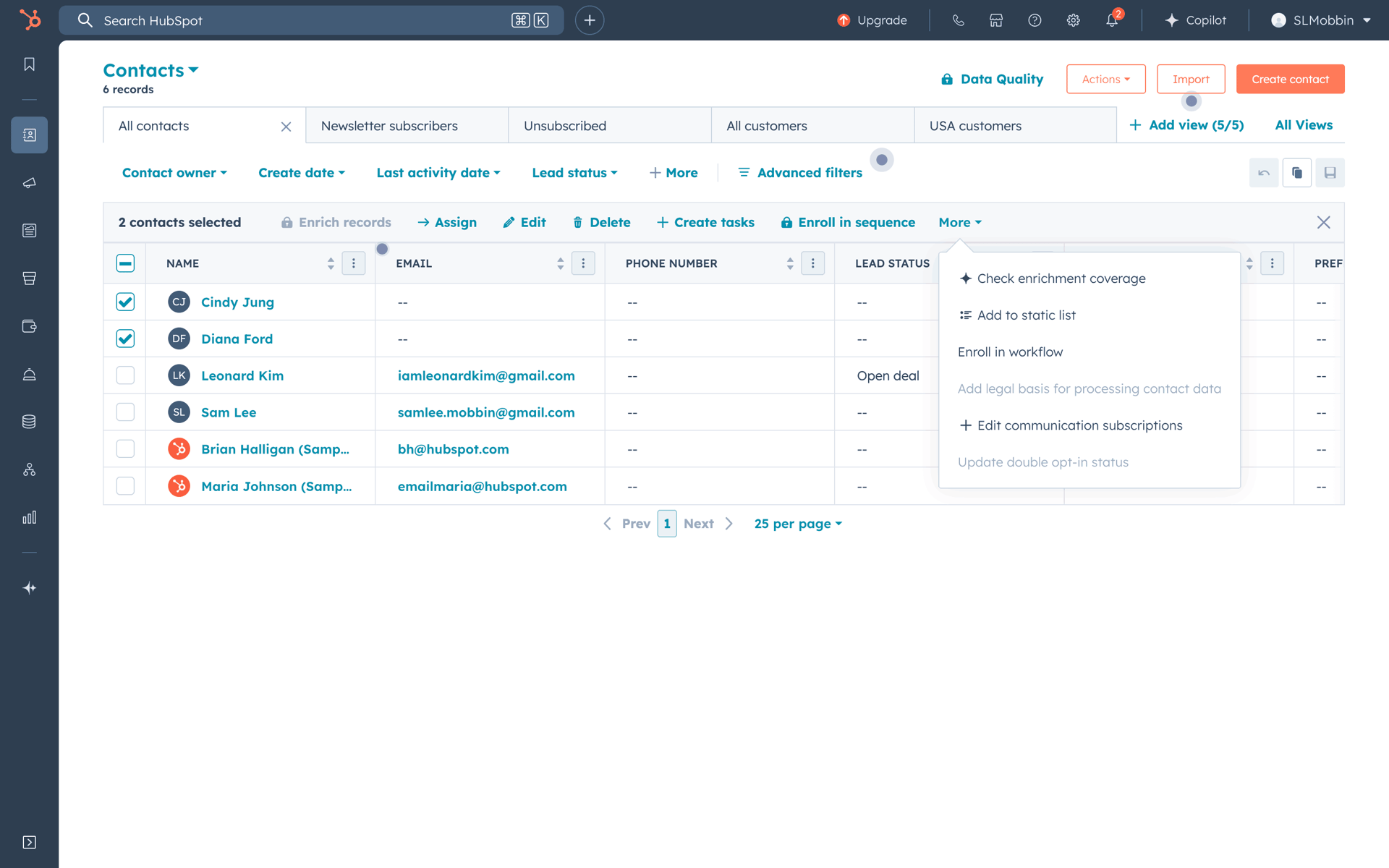 HubSpot Web Business interface screenshot 21