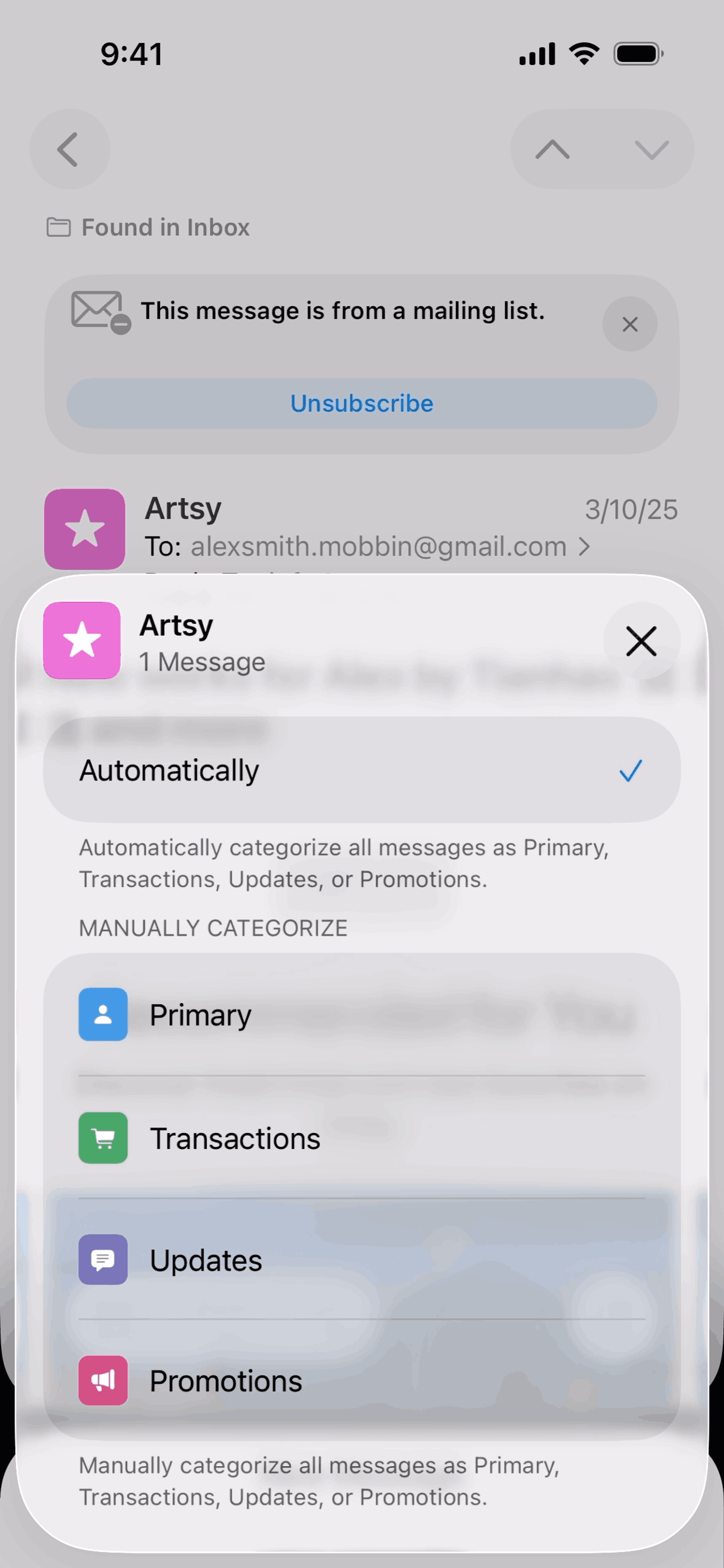 Apple Mail iOS Productivity interface screenshot 17