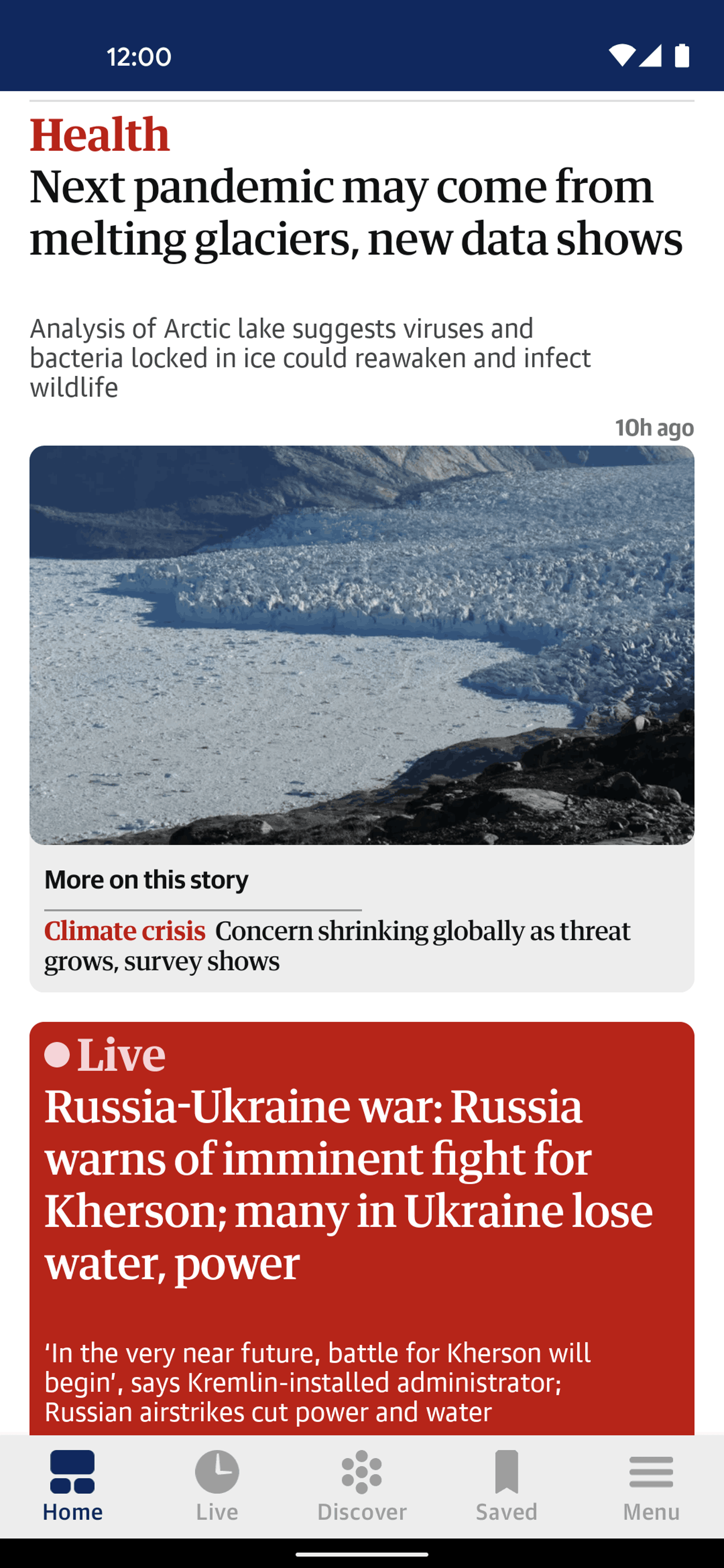 The Guardian Android News interface screenshot 10