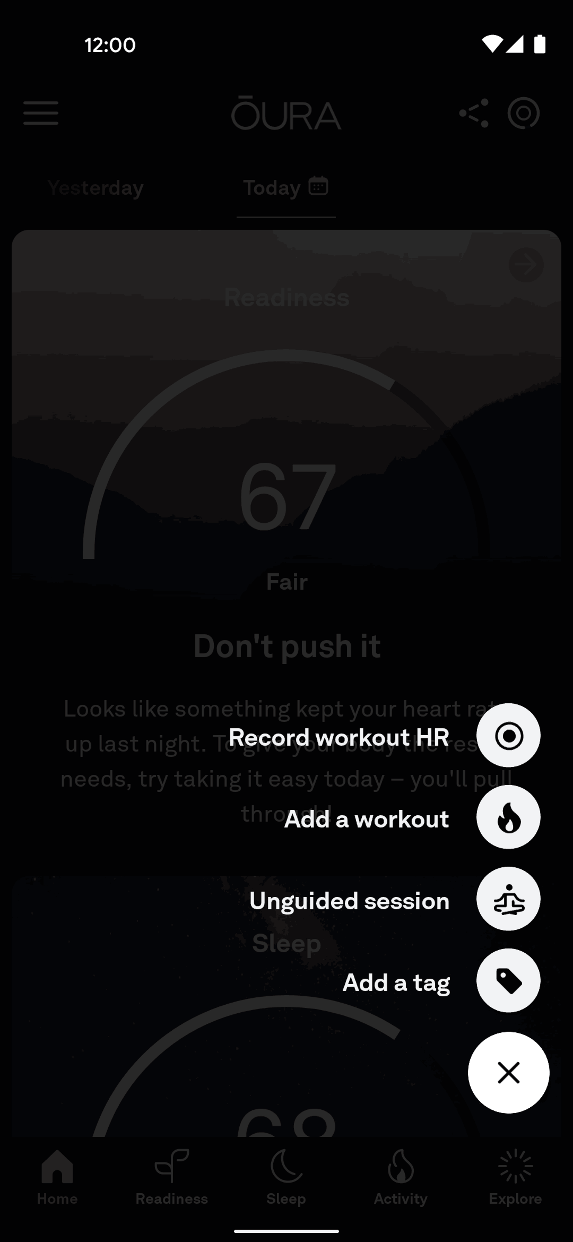 Oura Android Health & Fitness interface screenshot 4